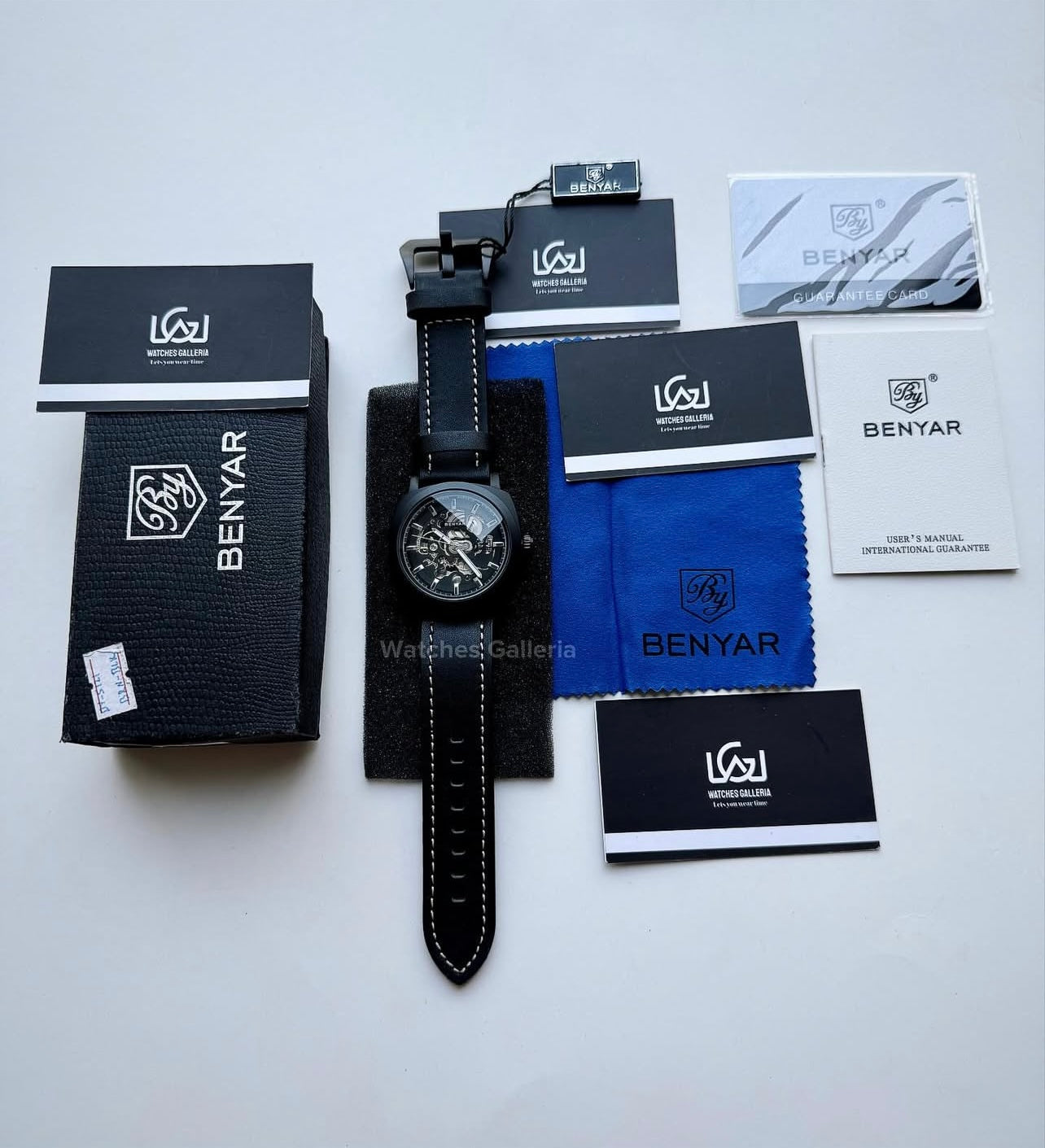 Benyar BY5121 Skeleton Automatic Watch (Black) Benyar in Pakistan