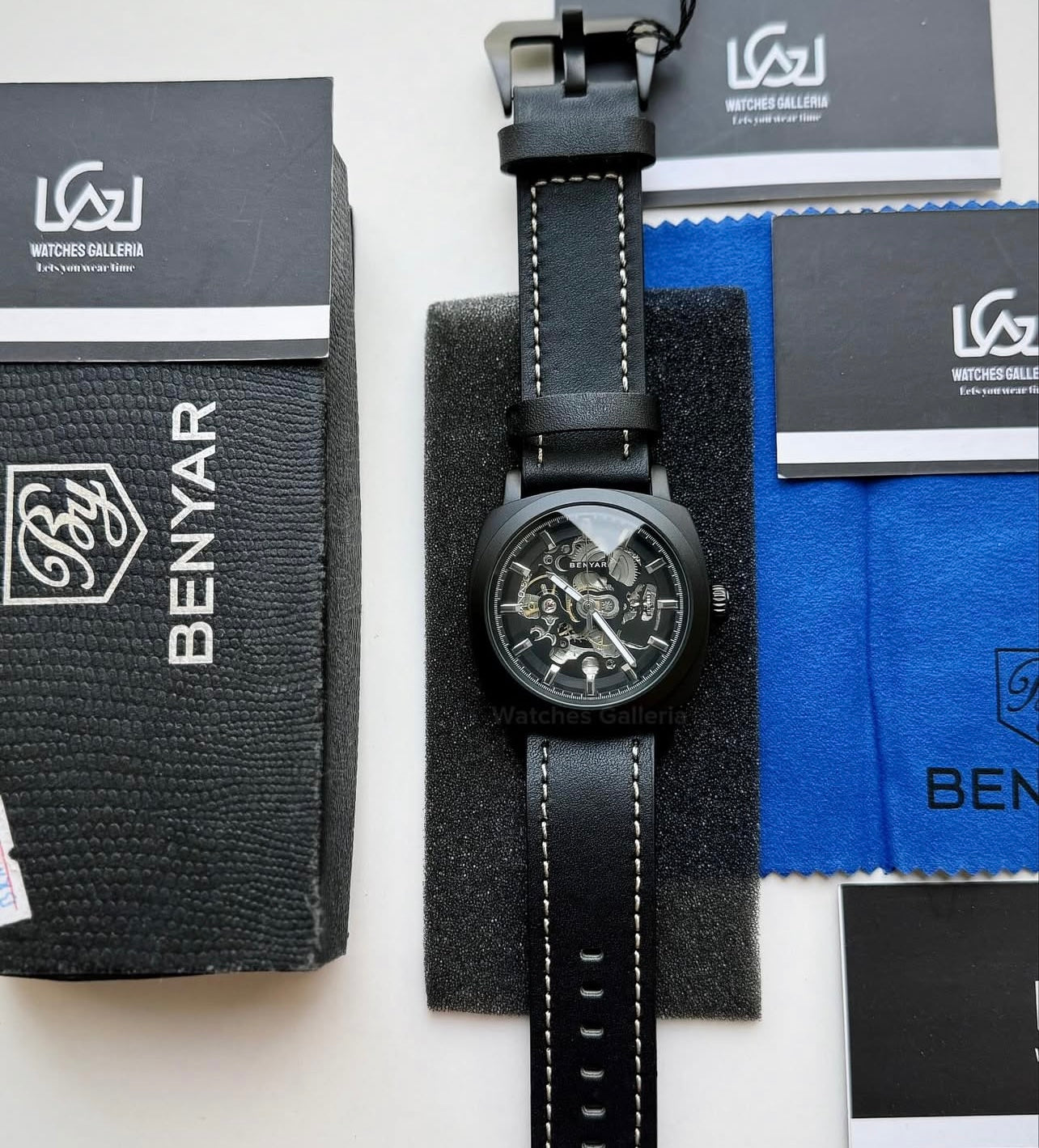 Benyar BY5121 Skeleton Automatic Watch (Black) Benyar in Pakistan