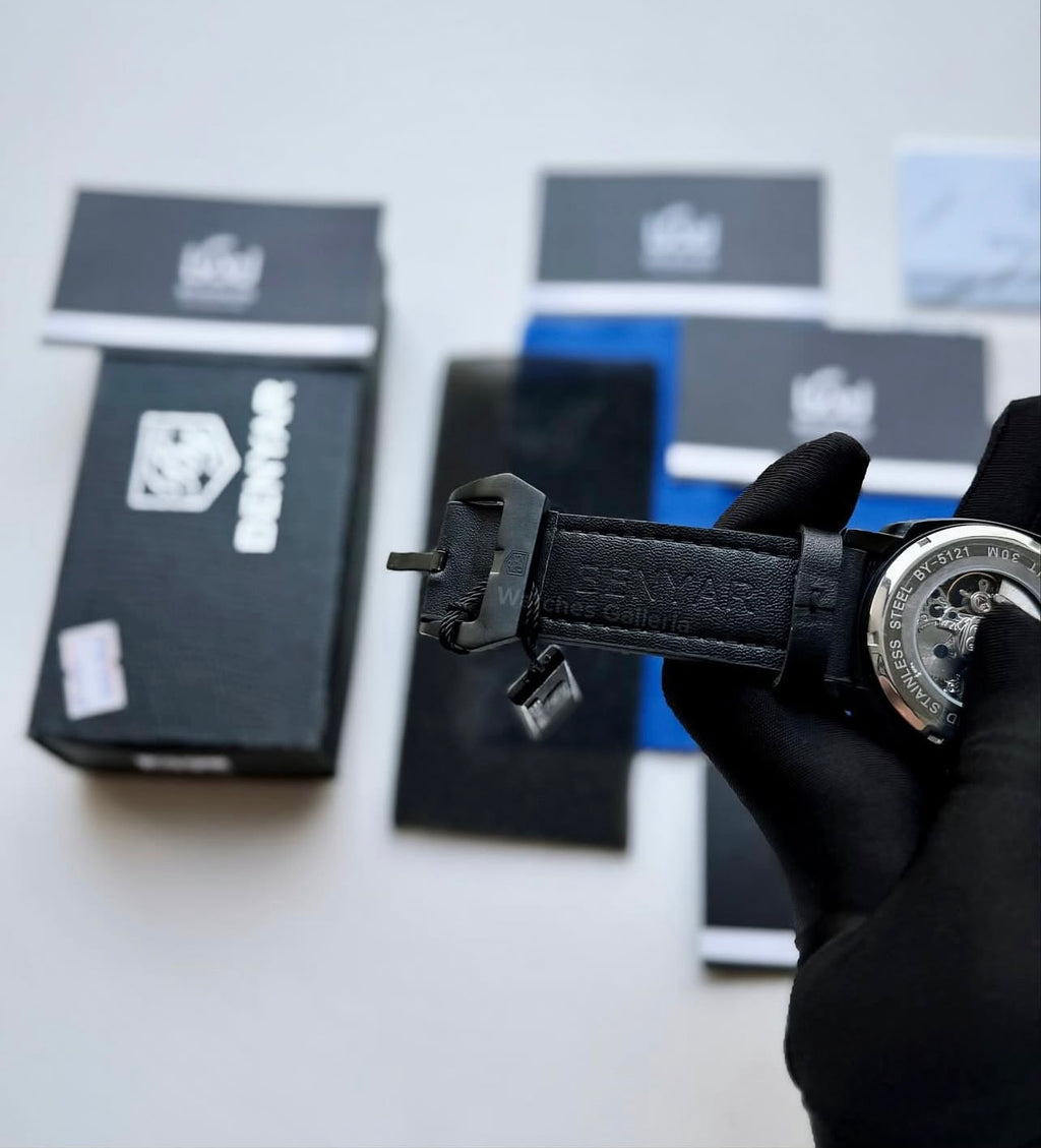 Benyar BY5121 Skeleton Automatic Watch (Black) Benyar in Pakistan