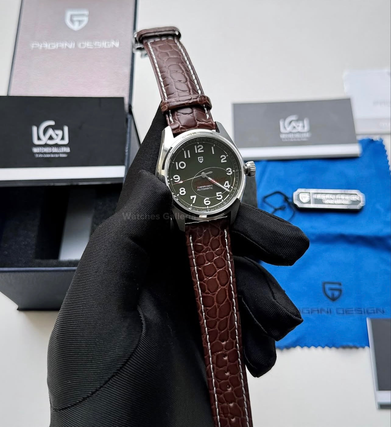 Pagani Design PD1717 Spirit Pilot Automatic (Green Leather Exclusive) Pagani Design in Pakistan
