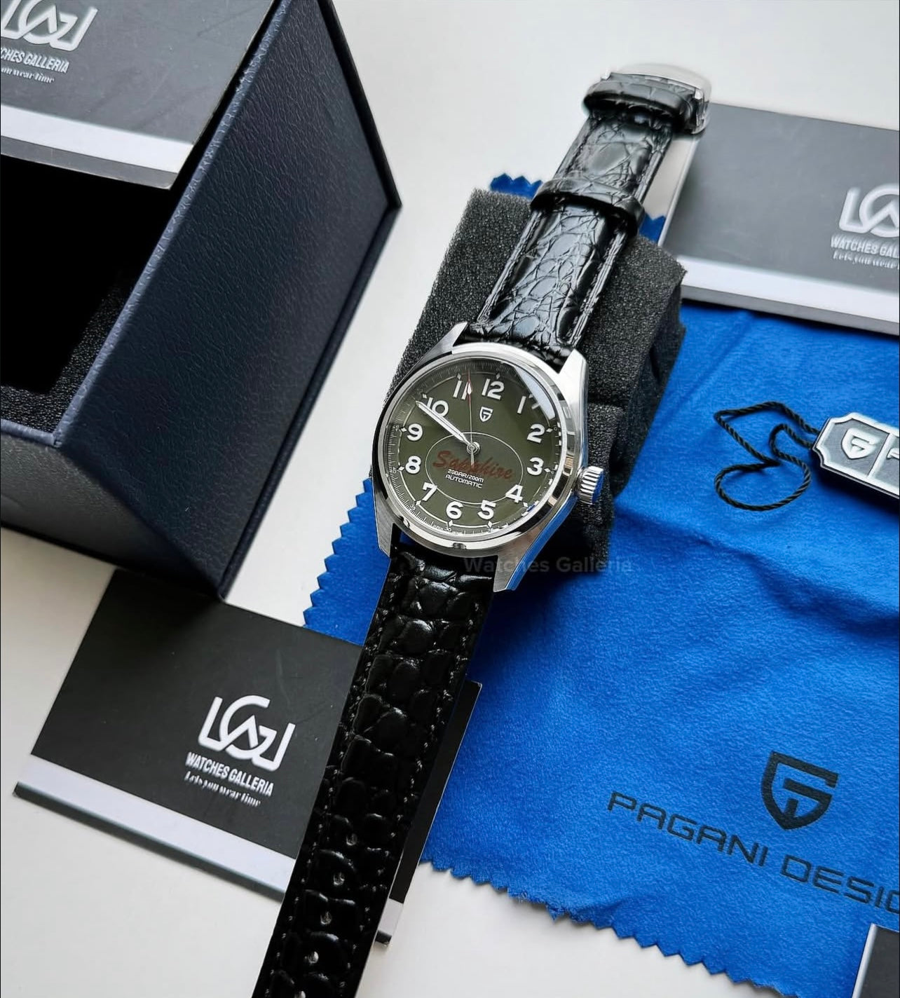 Pagani Design PD1717 Spirit Pilot Automatic (Green Leather Exclusive) Pagani Design in Pakistan