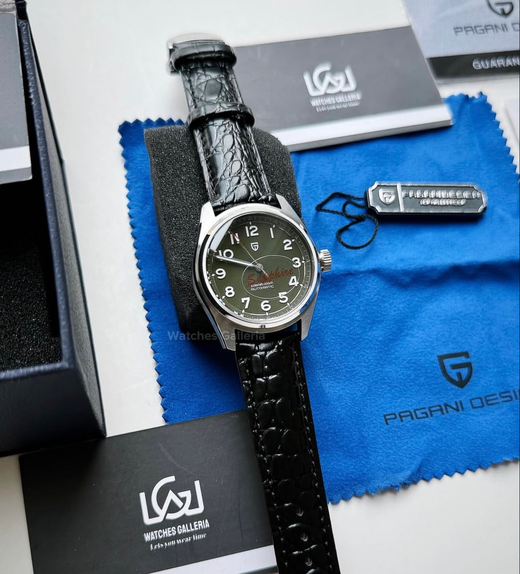 Pagani Design PD1717 Spirit Pilot Automatic (Green Leather Exclusive) Pagani Design in Pakistan