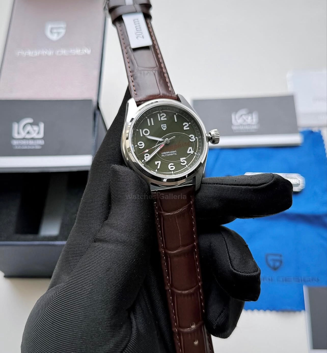 Pagani Design PD1717 Spirit Pilot Automatic (Green Leather Exclusive) Pagani Design in Pakistan