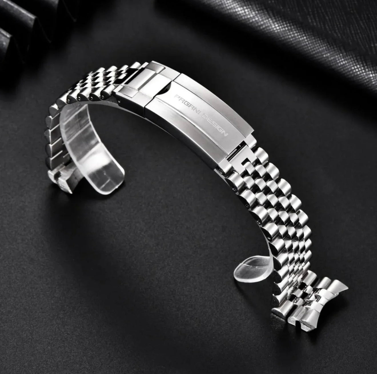 Pagani Design 20mm Jubilee Bracelet – Solid 316L Stainless Steel Watch Band with Adjustable Links & Deployant Clasp