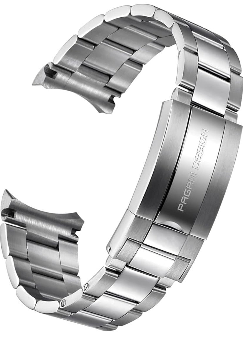 PAGANI DESIGN 20MM OYSTER BRACELET – BRUSHED &amp; POLISHED 316L STAINLESS STEEL WATCH BAND