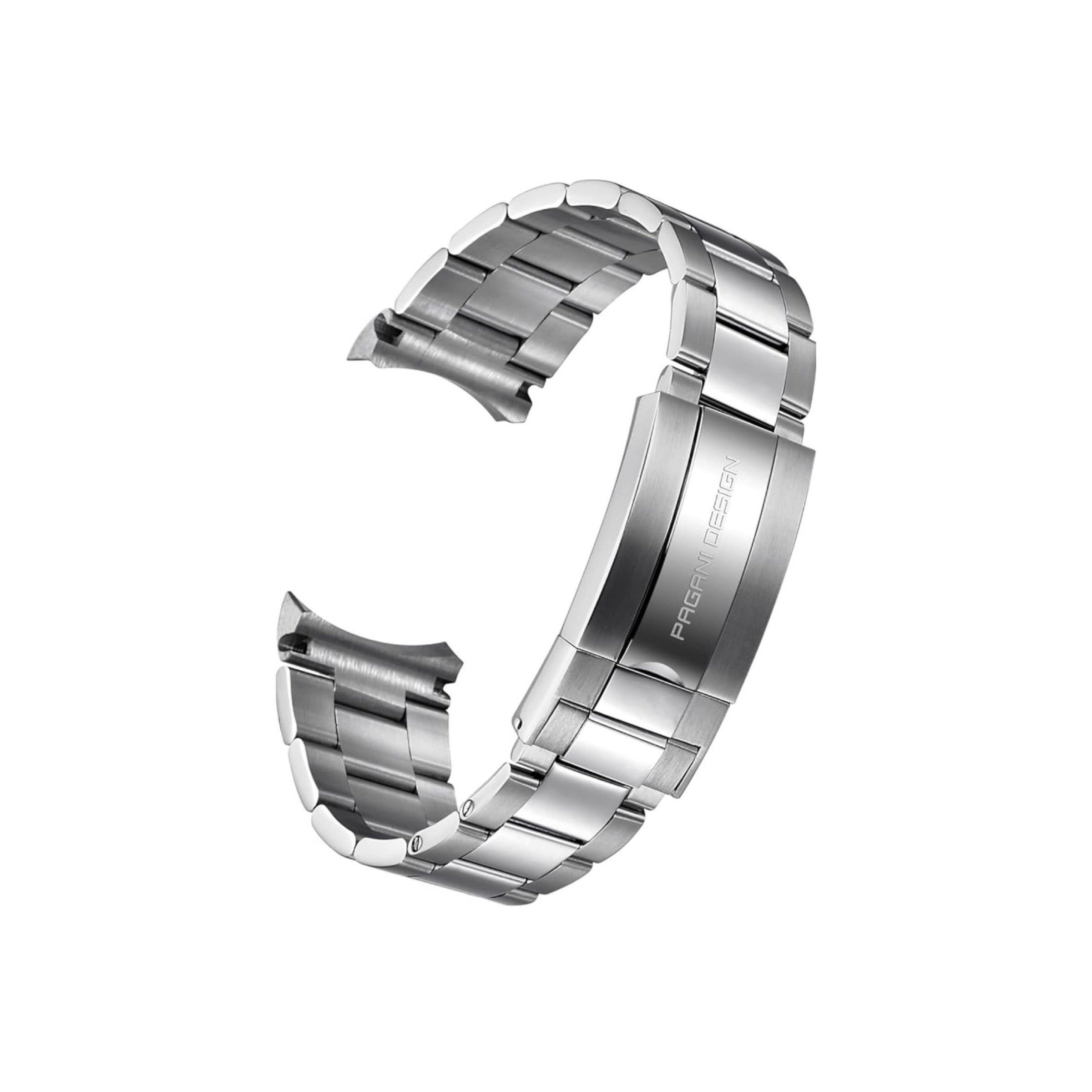 PAGANI DESIGN 20MM OYSTER BRACELET – BRUSHED &amp; POLISHED 316L STAINLESS STEEL WATCH BAND