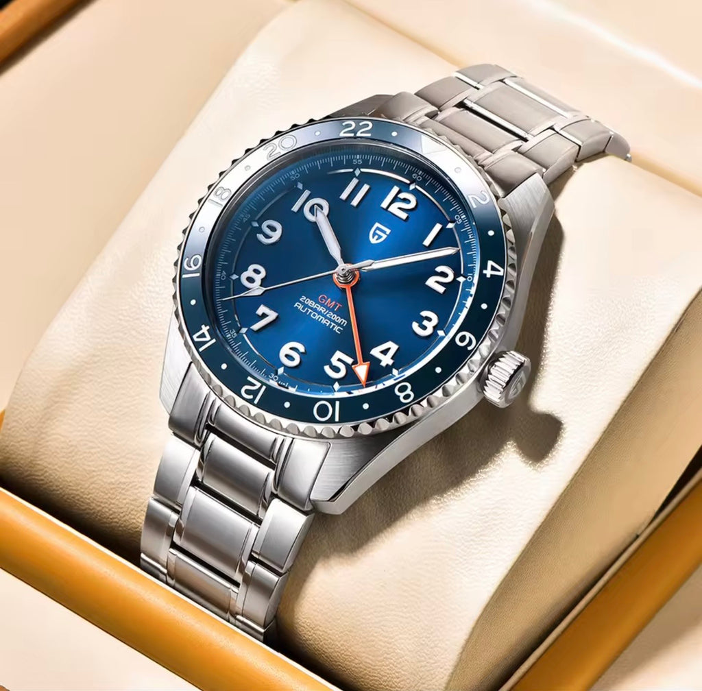Pagani Design PD1784 GMT Automatic Watch – Seiko NH34 Dual Time Zone | 200M Waterproof Sapphire Crystal | Ceramic Bezel Luxury Sports Watch | Pagani Design Pakistan