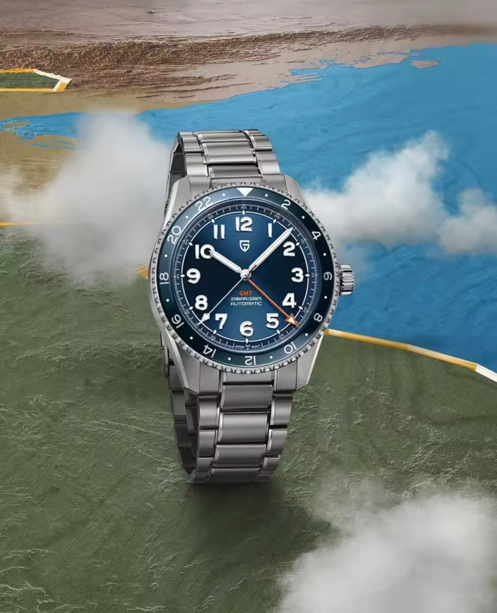 Pagani Design PD1784 GMT Automatic Watch – Seiko NH34 Dual Time Zone | 200M Waterproof Sapphire Crystal | Ceramic Bezel Luxury Sports Watch | Pagani Design Pakistan