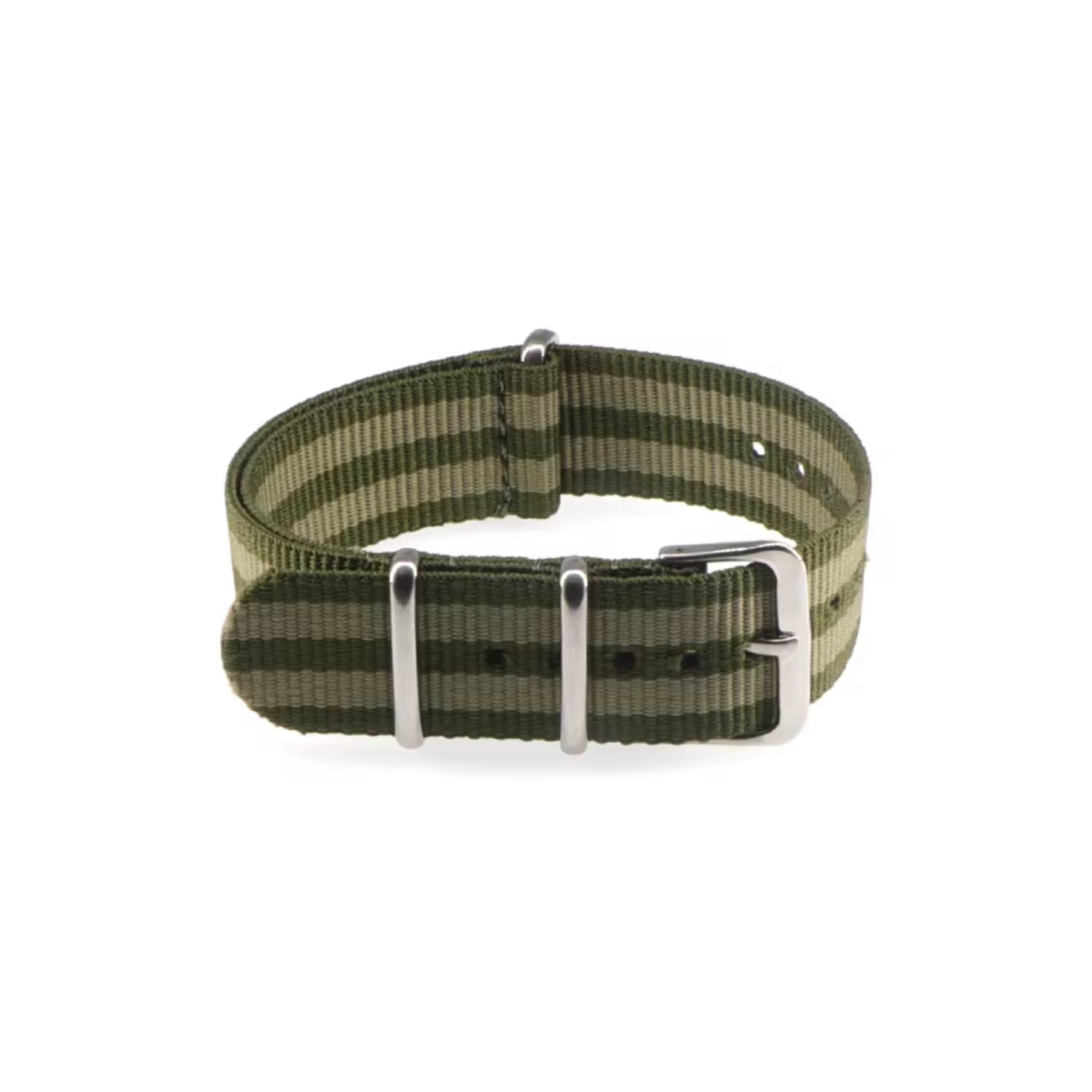 Premium NATO Strap Army Green Striped 18mm 20mm 22mm Nylon Watch Band in Pakistan – Military Style Durable Replacement Strap for Men’s Watches