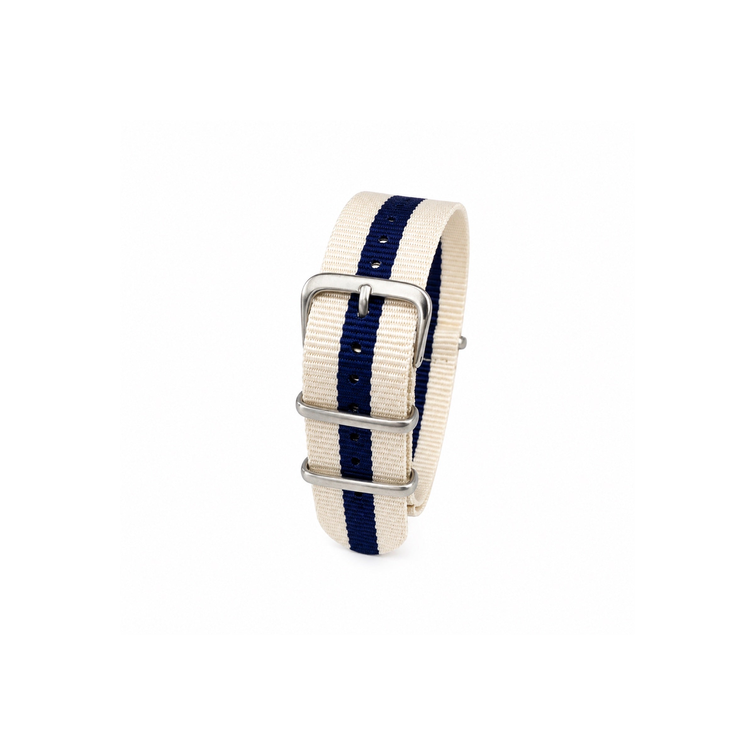Premium NATO Strap Cream & Navy Striped Nylon Watch Band in Pakistan – 18mm 20mm 22mm Military Style Durable Replacement Strap for Men’s Watches