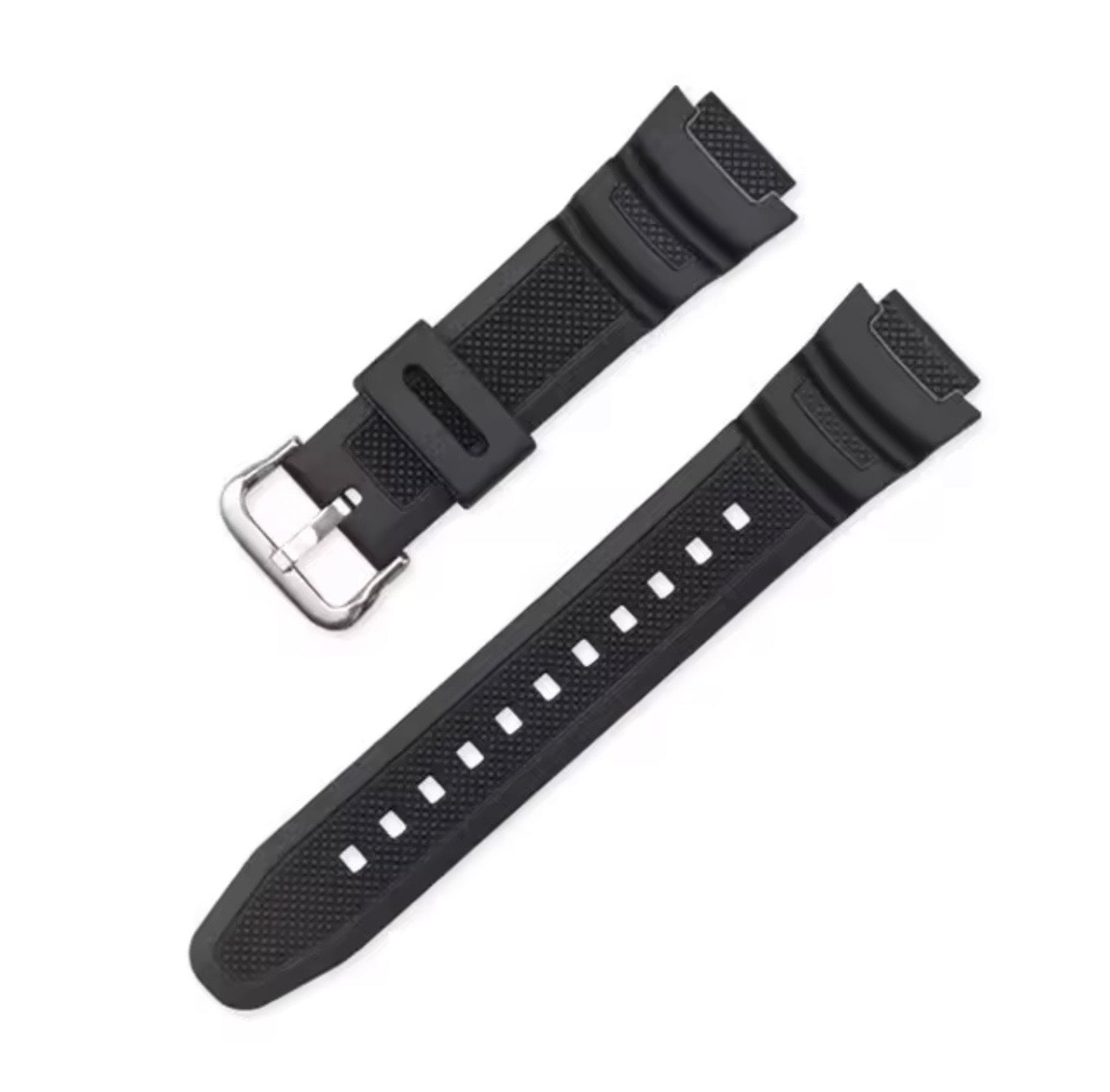 Premium Silicone Replacement Strap for Casio AE-1000 AE-1100 AE-1200 AE-1300 W-218H W-800H AQ-S800 MRW-200H | Durable Resin Watch Band