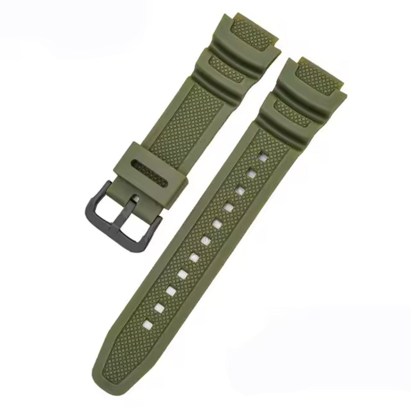 Casio AE-1000 AE-1100 AE-1200 AE-1300 W-218H W-800H AQ-S800 MRW-200H | Premium Silicone Replacement Strap | Durable Resin Watch Band