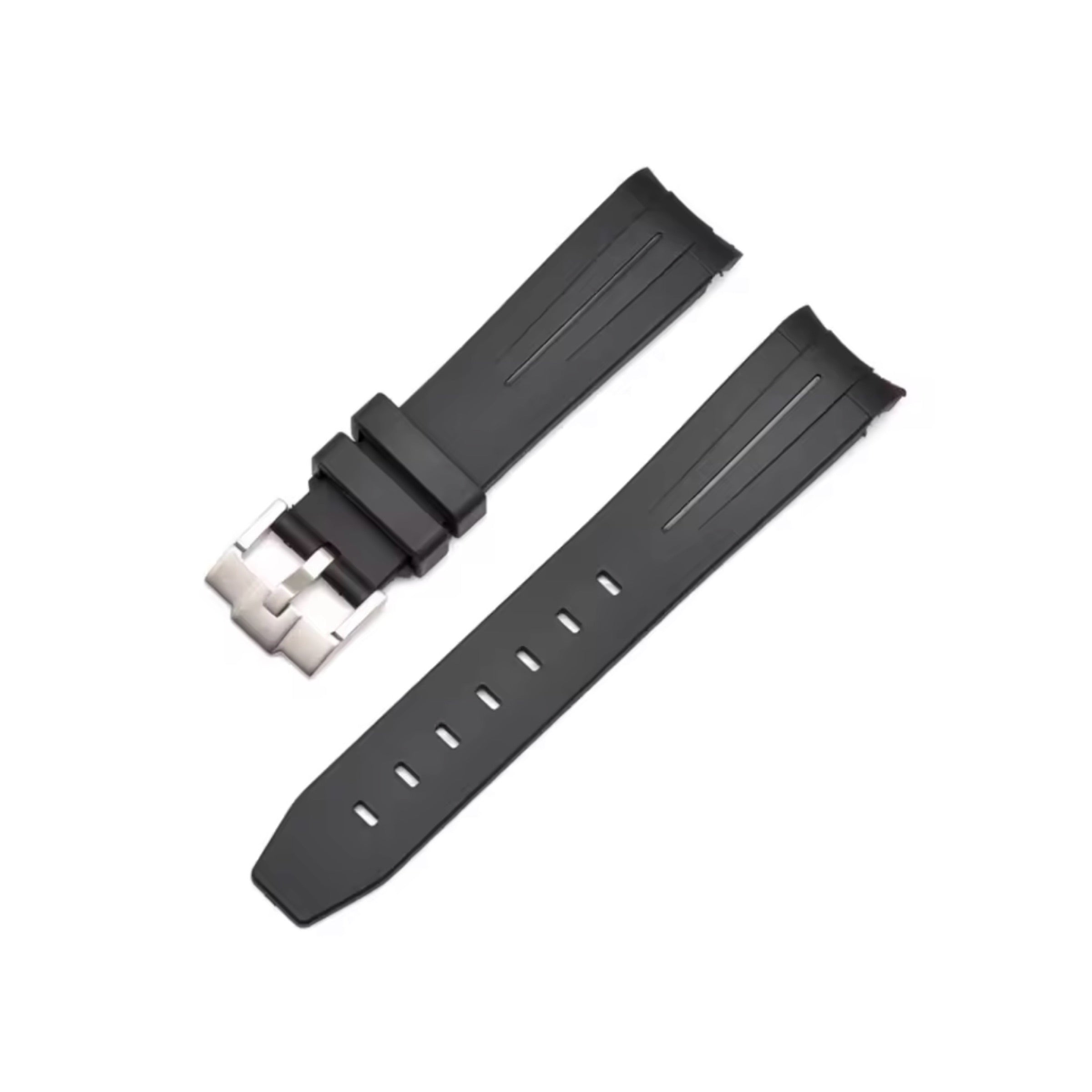 Silicone Watch Strap Premium Quality (Black) 20mm in Pakistan – Soft Flexible Waterproof Rubber Quick Release Watch Band for Men & Women