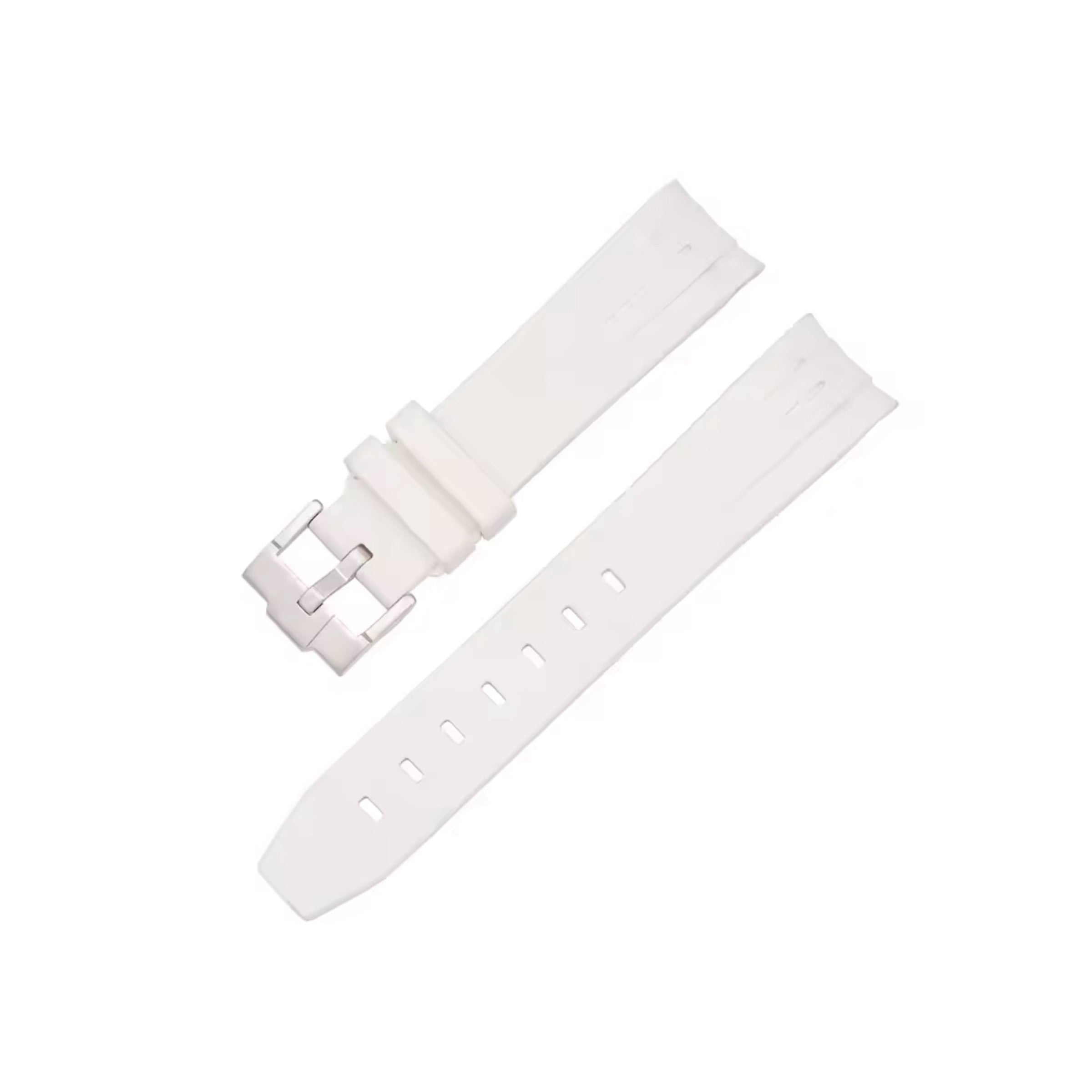 Silicone Watch Strap Premium Quality (White) 20mm in Pakistan – Soft Flexible Waterproof Rubber Quick Release Watch Band for Men & Women