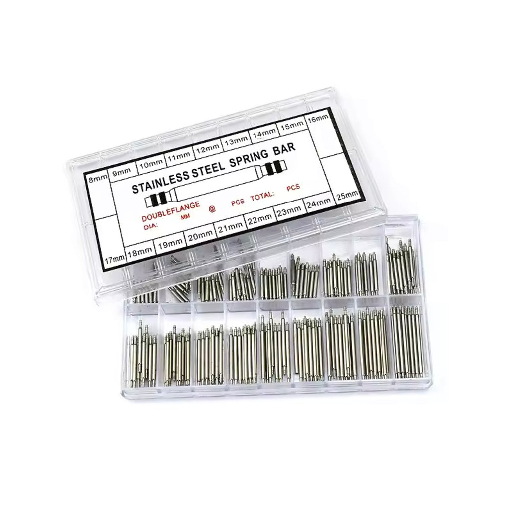 360PCS Watch Spring Bars & Strap Pins Repair Kit Set 8-25mm Stainless Steel Watch Band Link Pins with Spring Bar Remover Tool