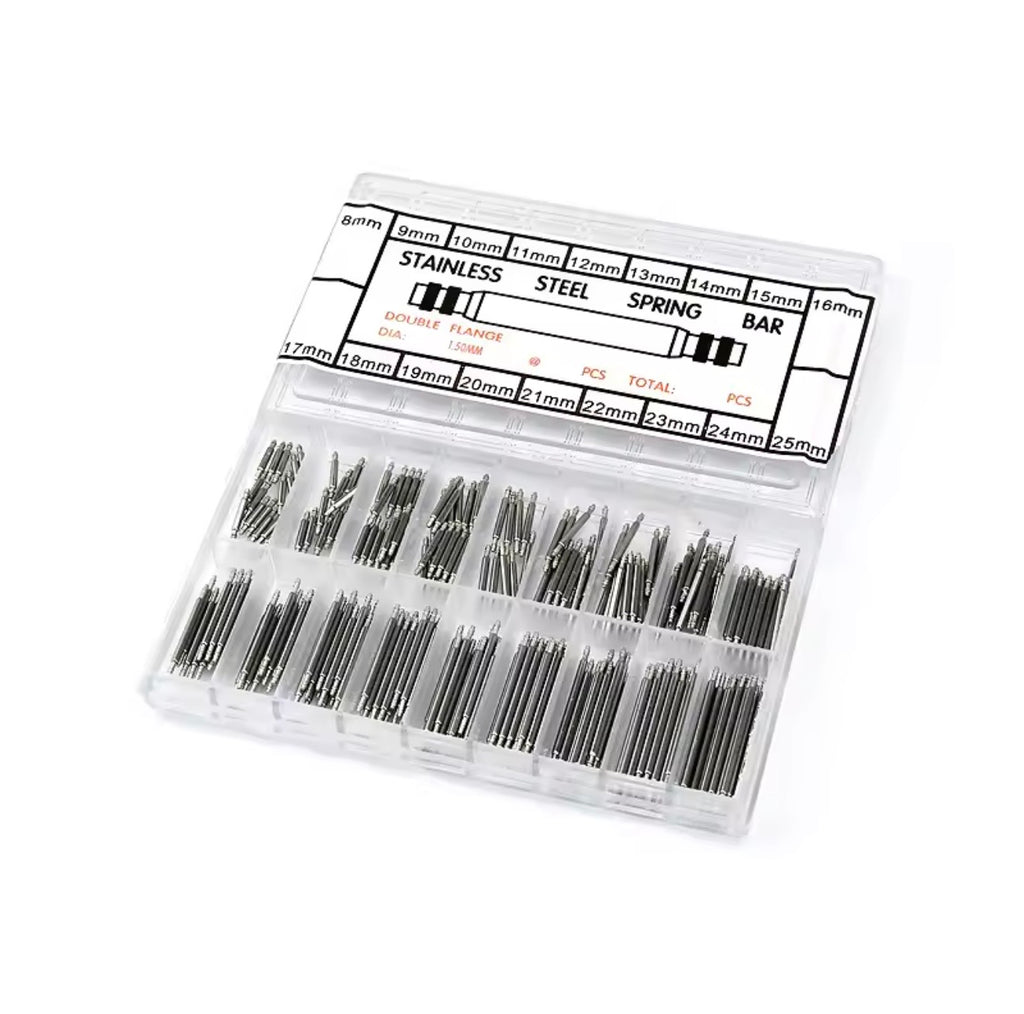 360PCS Watch Spring Bars & Strap Pins Repair Kit Set 8-25mm Stainless Steel Watch Band Link Pins with Spring Bar Remover Tool