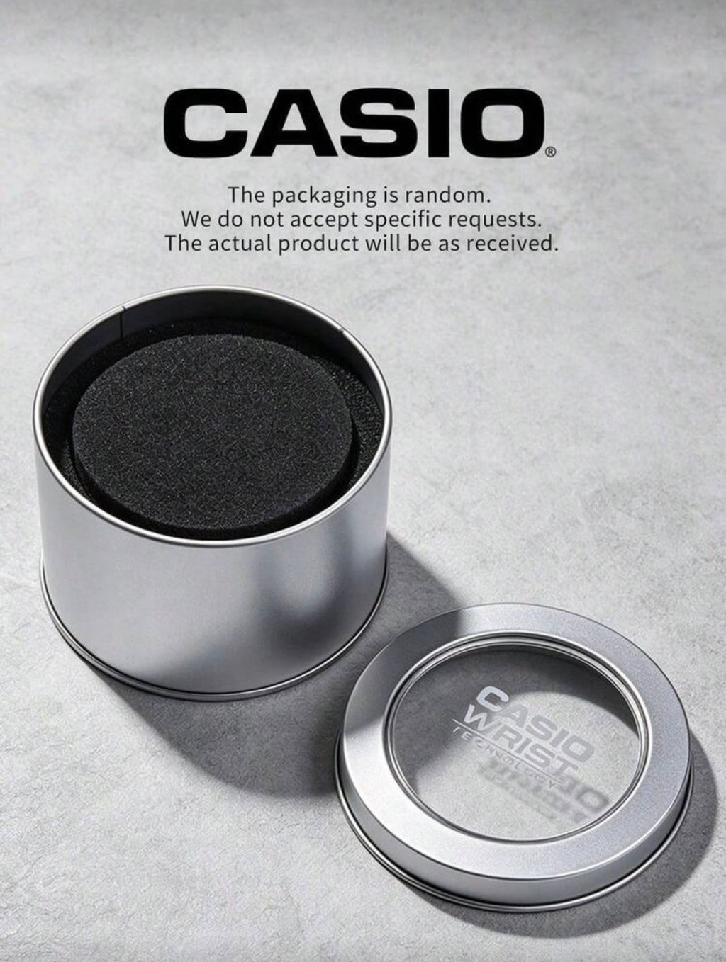 Casio Premium Metal Tin Storage Box for Watches | Original Style Watch Gift & Protection Case