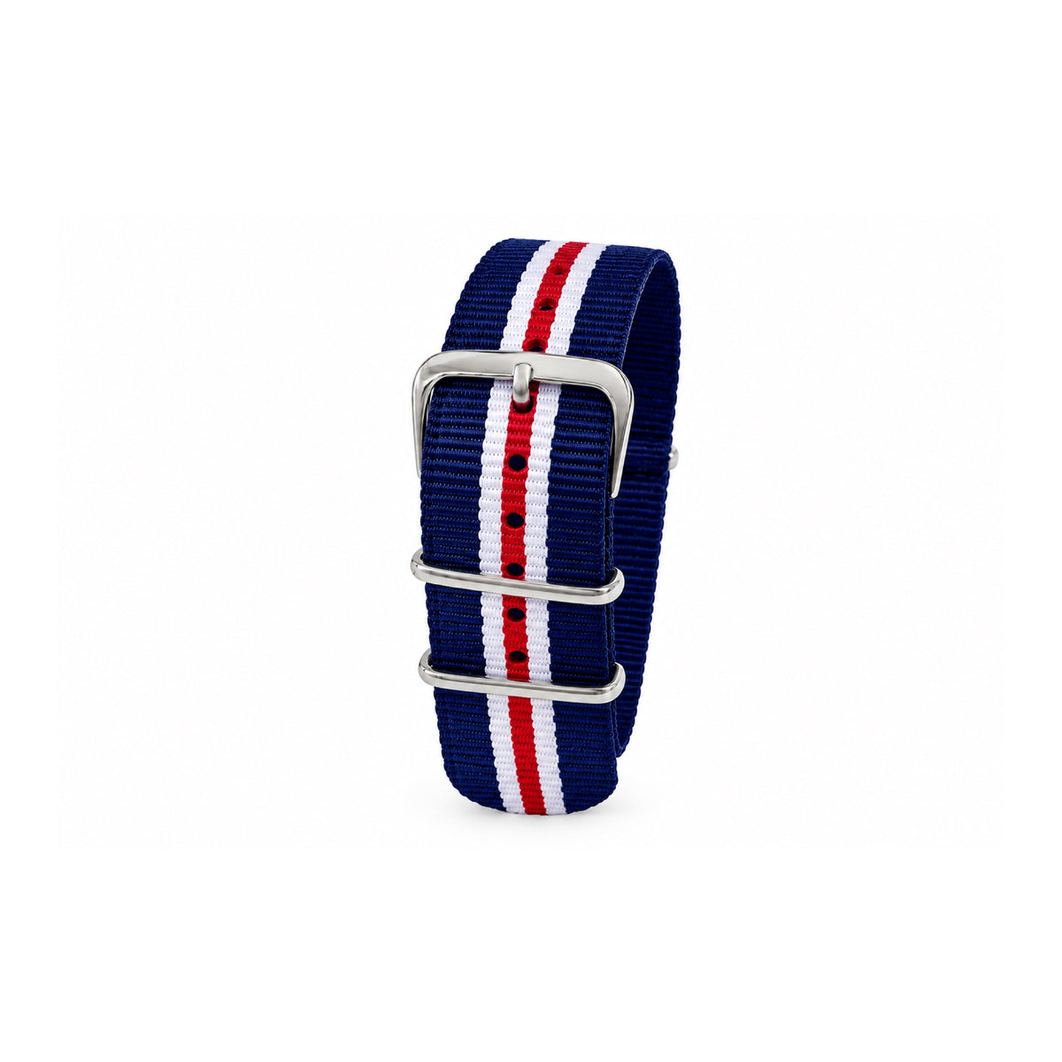 Premium NATO Strap White/Blue/Red Nylon Watch Band in Pakistan – 18mm 20mm 22mm Bond Style Military Durable Replacement Strap for Men’s Watches