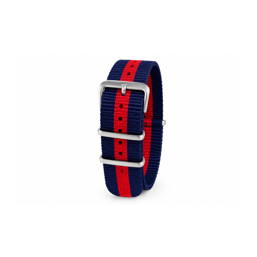 Premium NATO Strap Blue/Red Nylon Watch Band in Pakistan – 18mm 20mm 22mm Bond Style Military Durable Replacement Strap for Men’s Watches