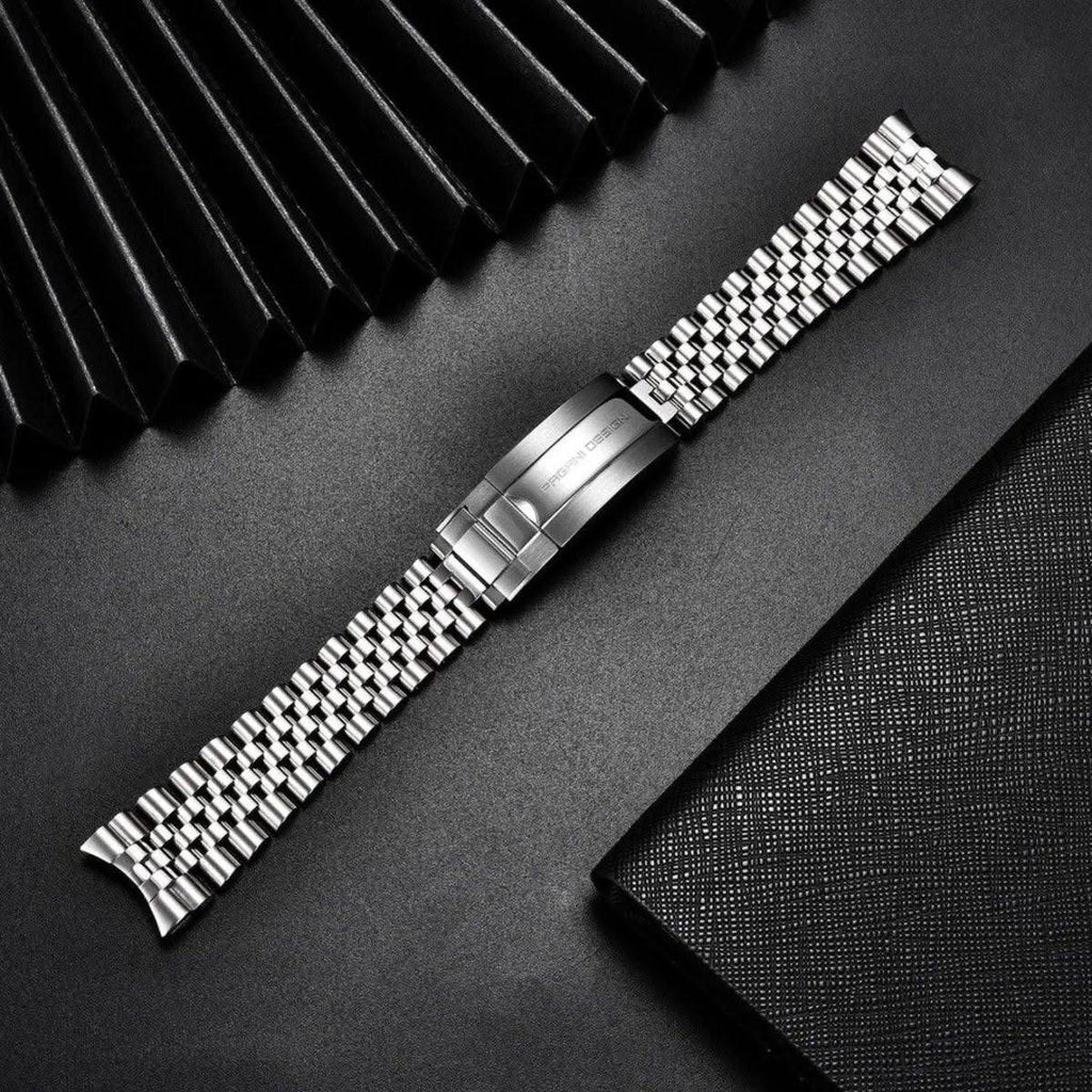 Pagani Design 20mm Stainless Steel Jubilee Bracelet Silver Watch Strap for Submariner, GMT, Daytona and Compatible Pagani Design Watches