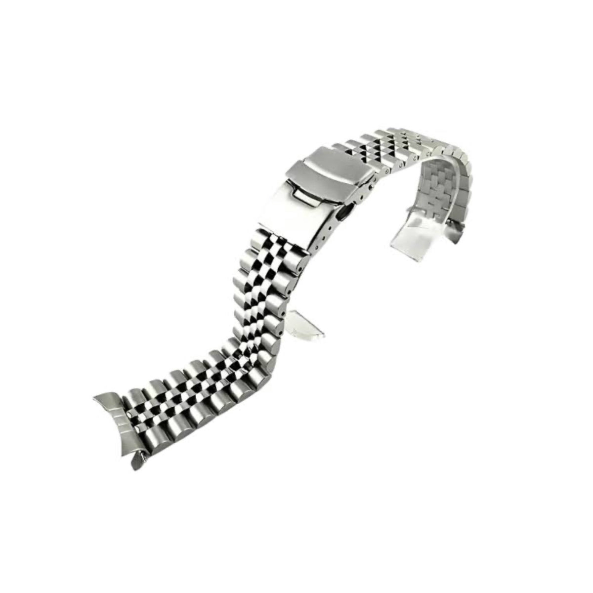 Jubilee Bracelet | 18, 19, 20, 21, 22, 23 and 24mm | Stainless Steel Jubilee Bracelet with Dual Lock Buckle – Universal Metal Replacement Strap for Men’s Watches