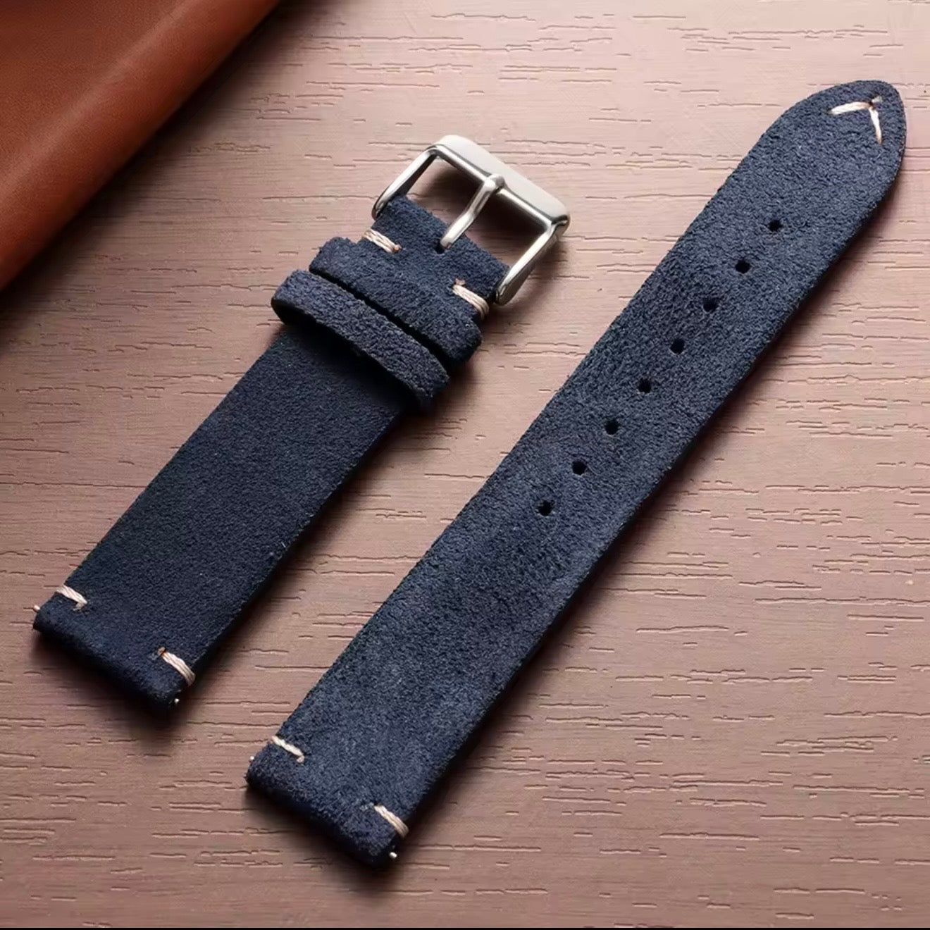 Premium Suede Leather Watch Strap | Genuine Leather Replacement Watch Band | Vintage Style