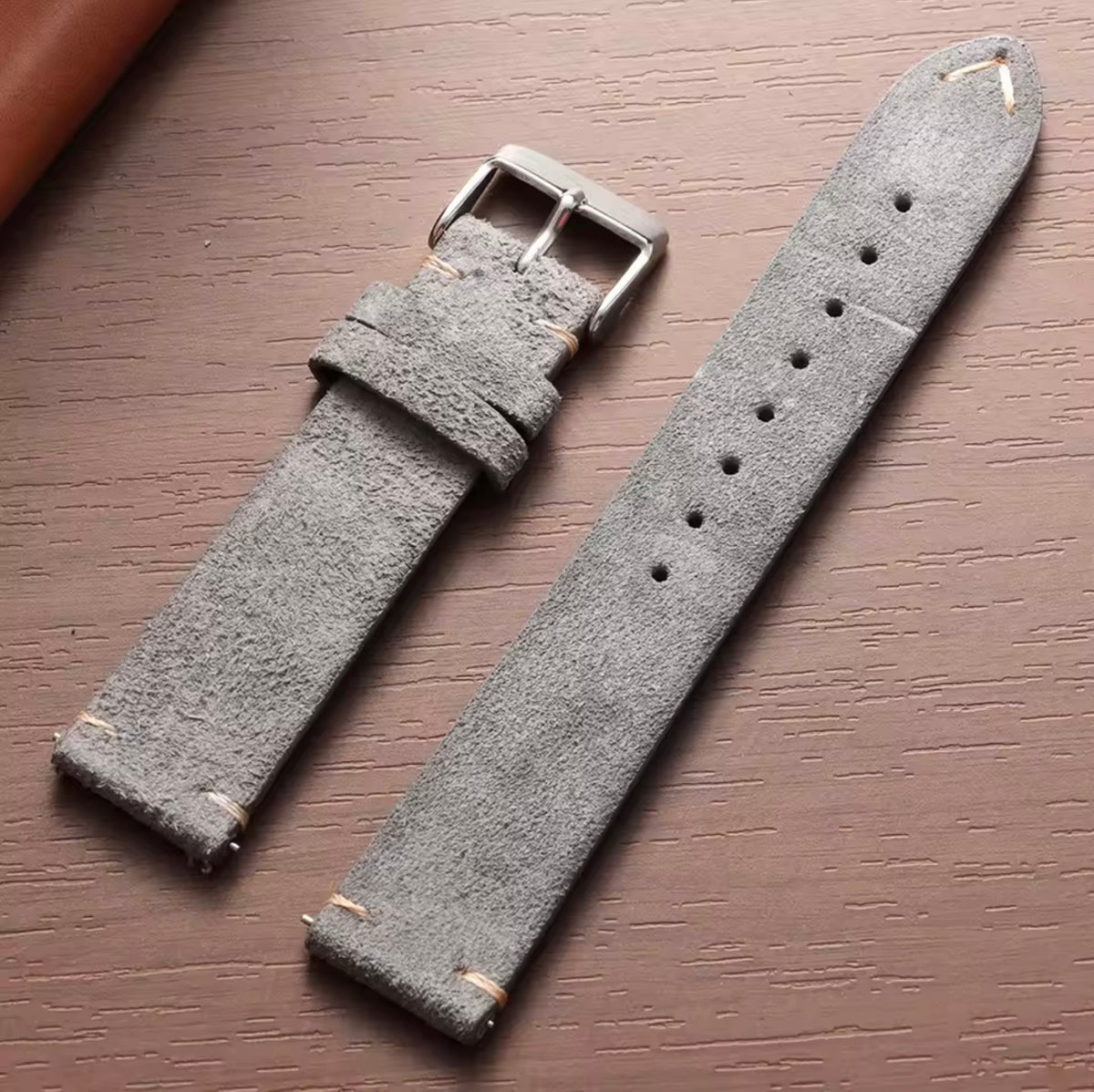 Premium Suede Leather Watch Strap | Genuine Leather Replacement Watch Band | Vintage Style