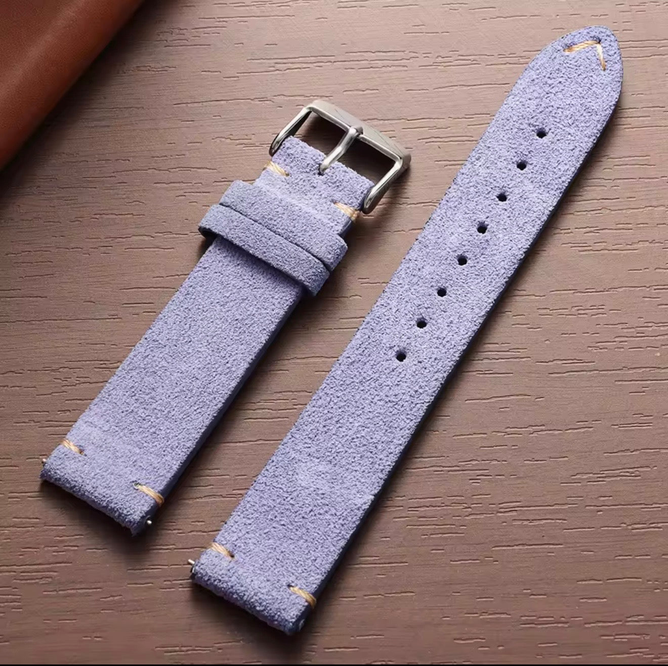 Premium Suede Leather Watch Strap | Genuine Leather Replacement Watch Band | Vintage Style