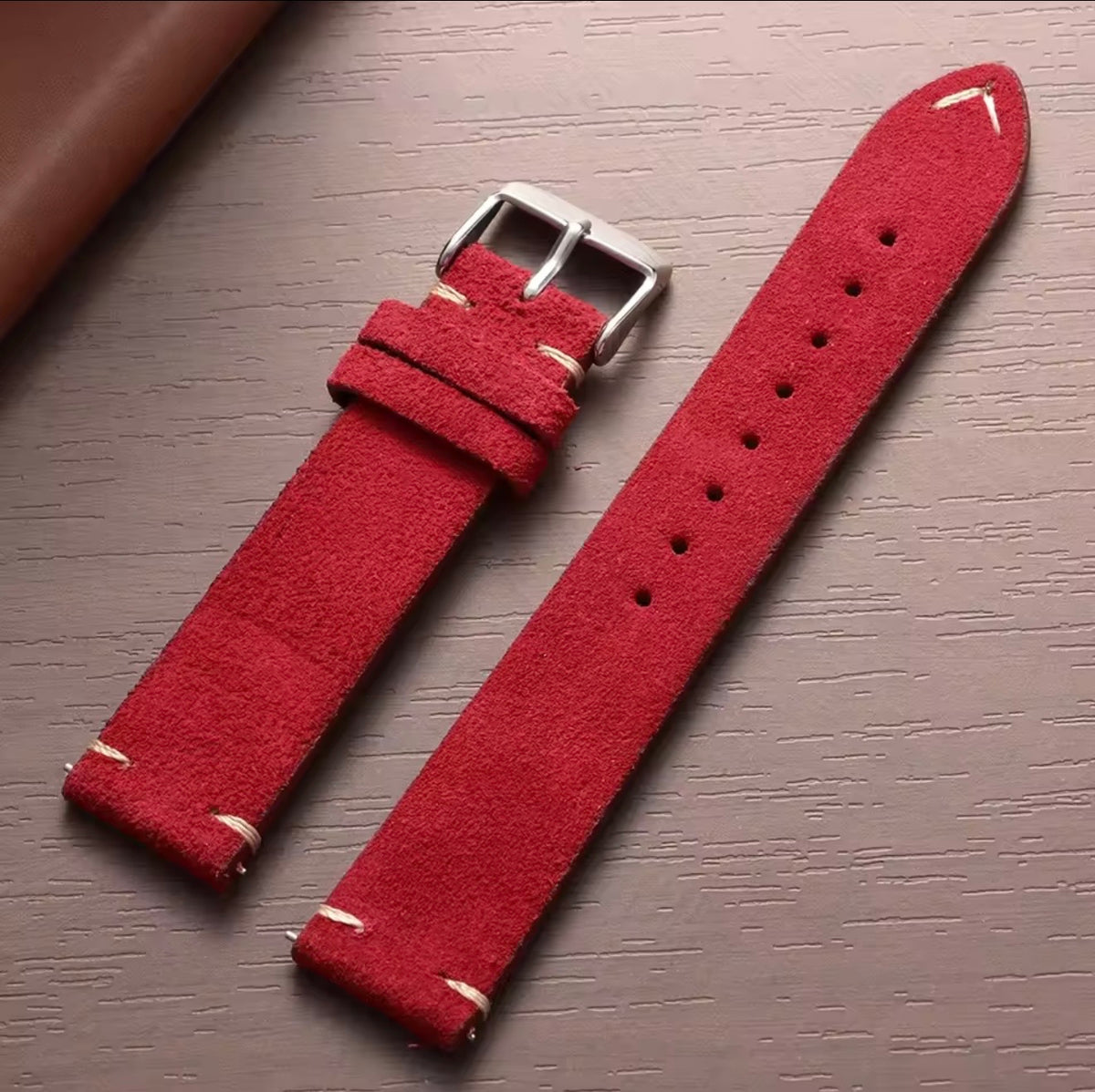Premium Suede Leather Watch Strap | Genuine Leather Replacement Watch Band | Vintage Style