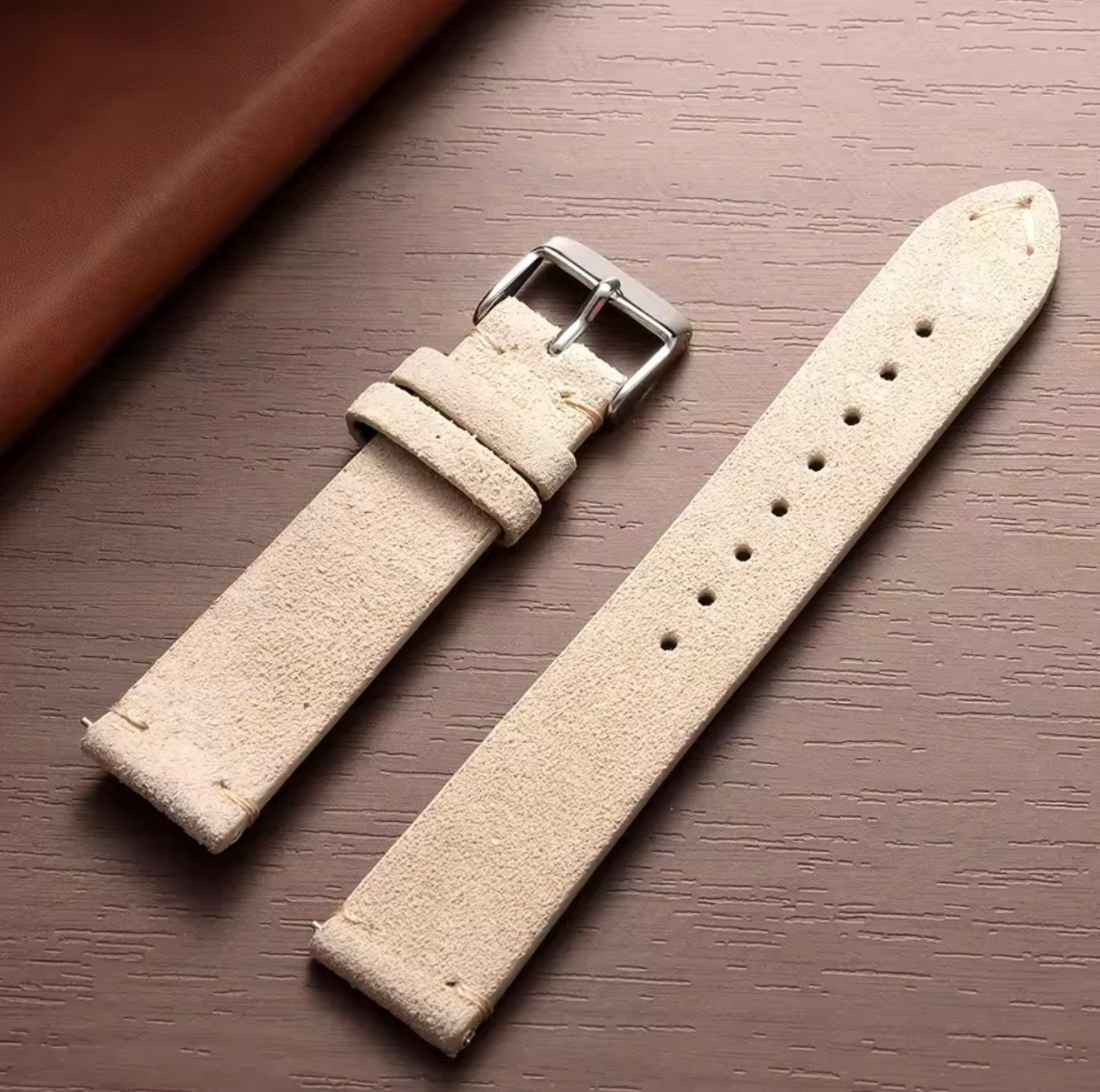 Premium Suede Leather Watch Strap | Genuine Leather Replacement Watch Band | Vintage Style