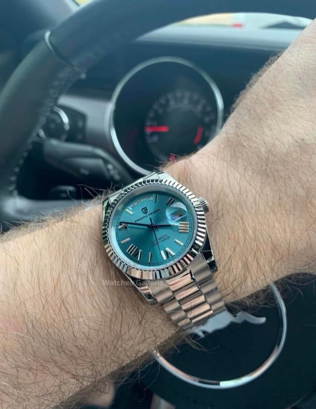 Pagani Design Date Day Automatic 40mm Seiko NH36A Ice Blue Dial PD1783