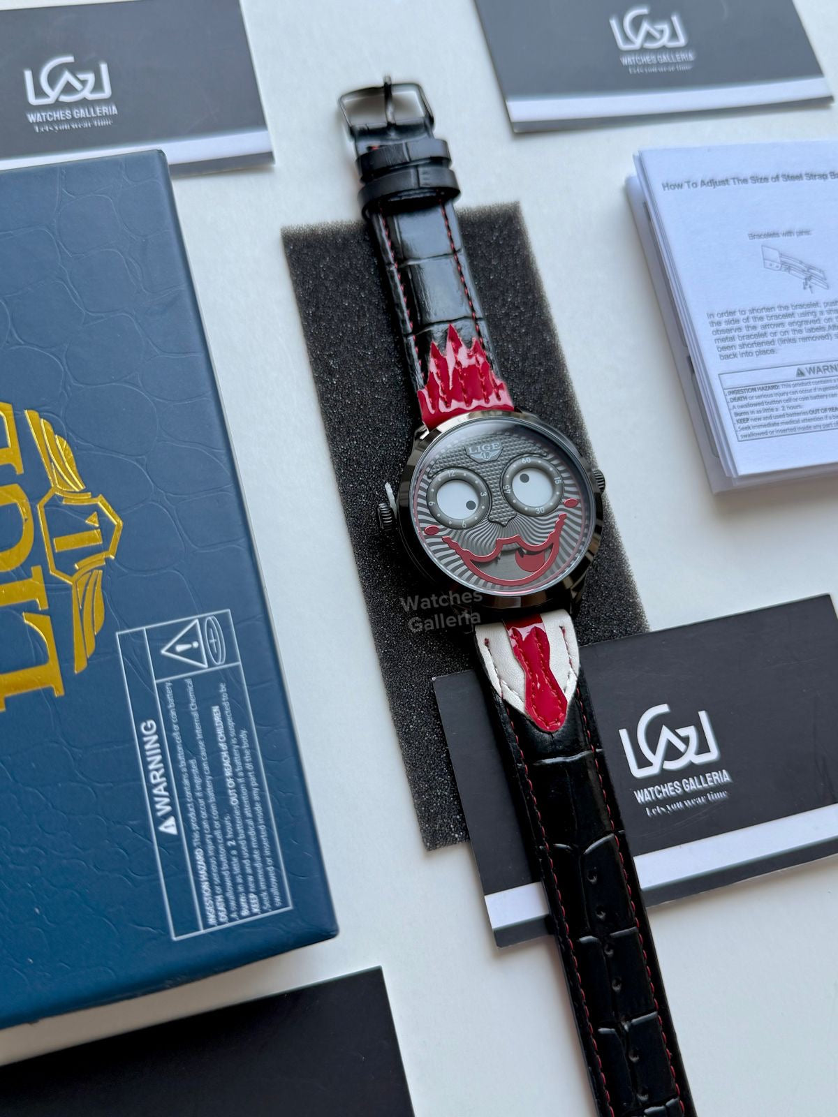 Lige Clown Watch Quartz (Red) LG89160 Watches Galleria