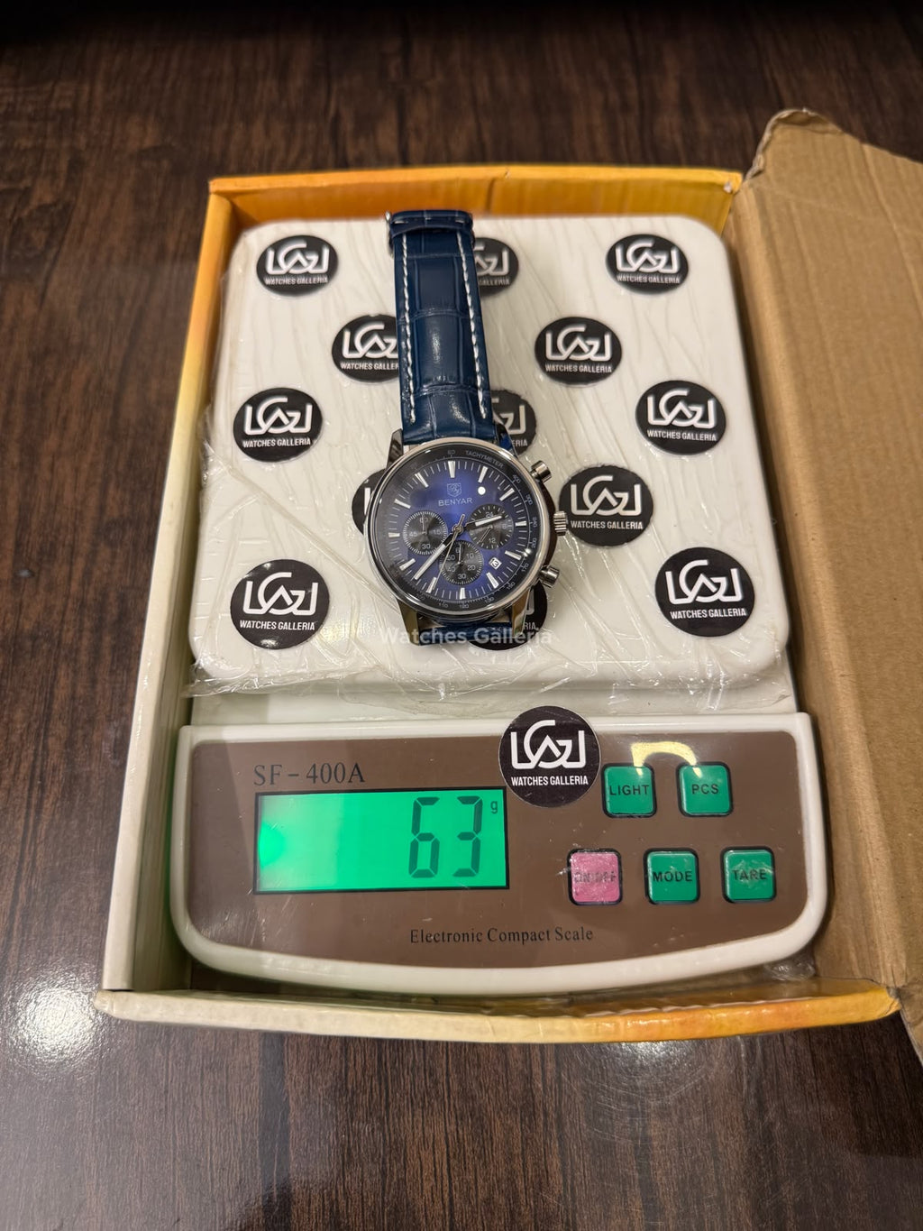Benyar BY5213 Blue Men’s Luxury Quartz Leather Strap Watch – Waterproof Stainless Steel Analog Wrist Watch with Luminous Hands | Original Benyar Pakistan | Watches Galleria