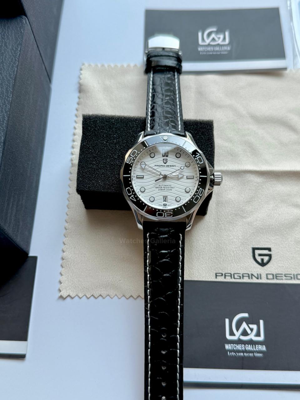 Pagani Design PD1685 Seamaster Diver White Automatic Watch – 200M Sapphire Crystal NH35A/Miyota Luxury Dive Watch in Pakistan | Watches Galleria
