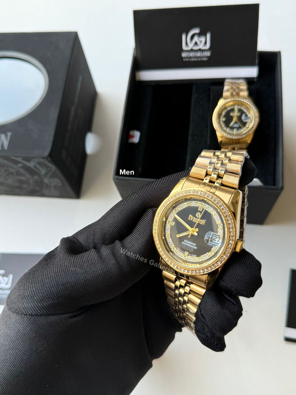 Sveston Couple Watch Quartz Datejust (Stones) SV10030G Watches Galleria