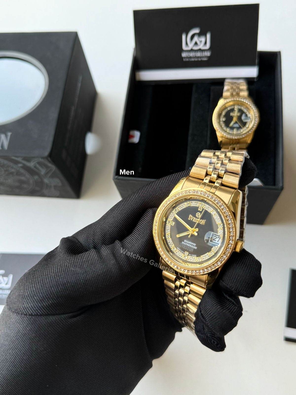 Sveston Couple Watch Quartz Datejust (Stones) SV10030G Watches Galleria