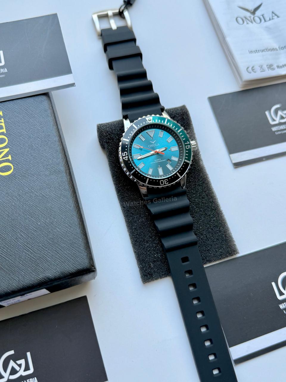 Onola 3850 Sports Diving Style Quartz (Blue/Black) Onola Pakistan