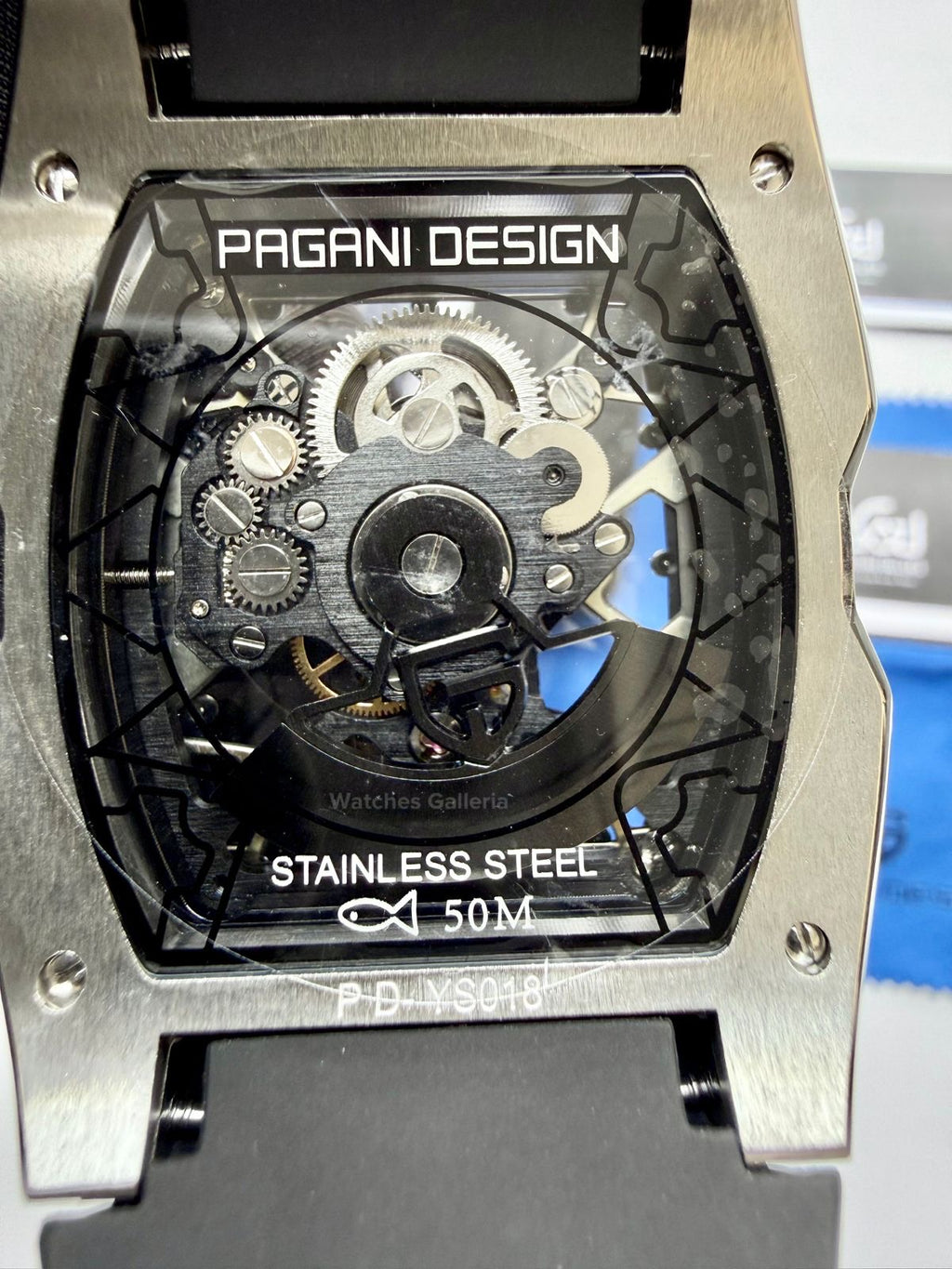 Pagani Design PDys018 Tonneau Skeleton Silver Black 42mm Automatic – Sapphire Crystal | Flywheel | 36H Power Reserve