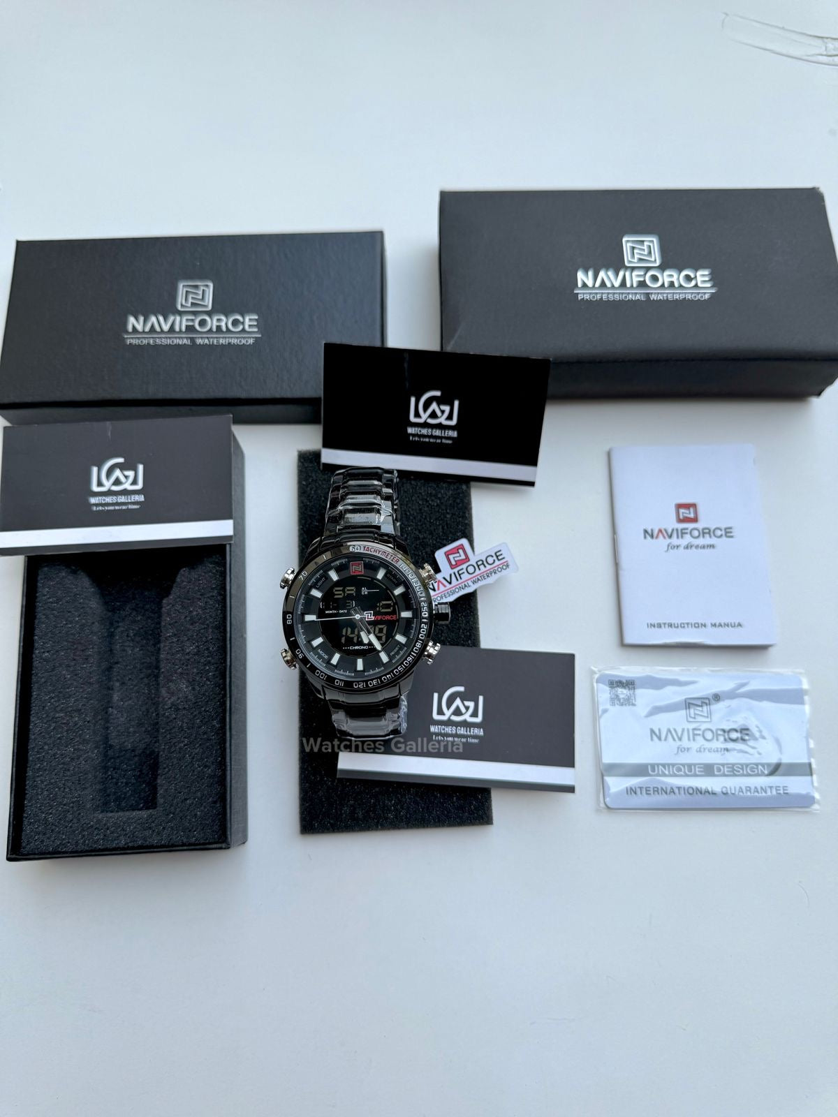 Naviforce Dual Analog and Digital Watch (Black) NF9093M Watches Galleria