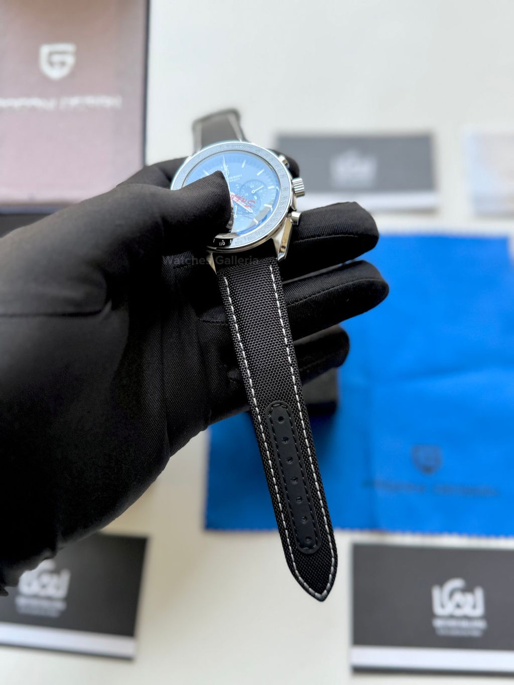 Pagani Design PD1701 Speedmaster Moonwatch Canvas (Black) Pagani Design in Pakistan