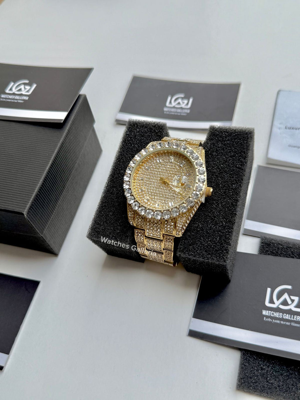 Miss Fox Iced Out Royal Oak Quartz (Gold) MFV332 Watches Galleria