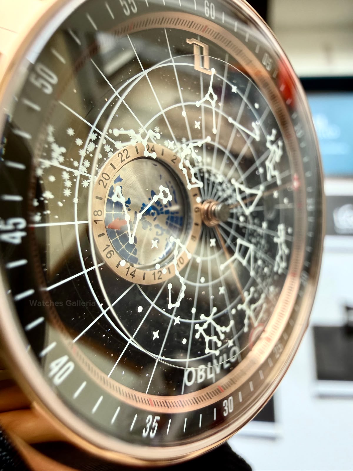 OBLVLO GC (Brown Rose Gold Black) Grand Complications Celestial Automatic Watch Brown & Black Dial with Rose Gold Details, Moving Constellation & Earth Display – OBLVLOGC | Oblvlo