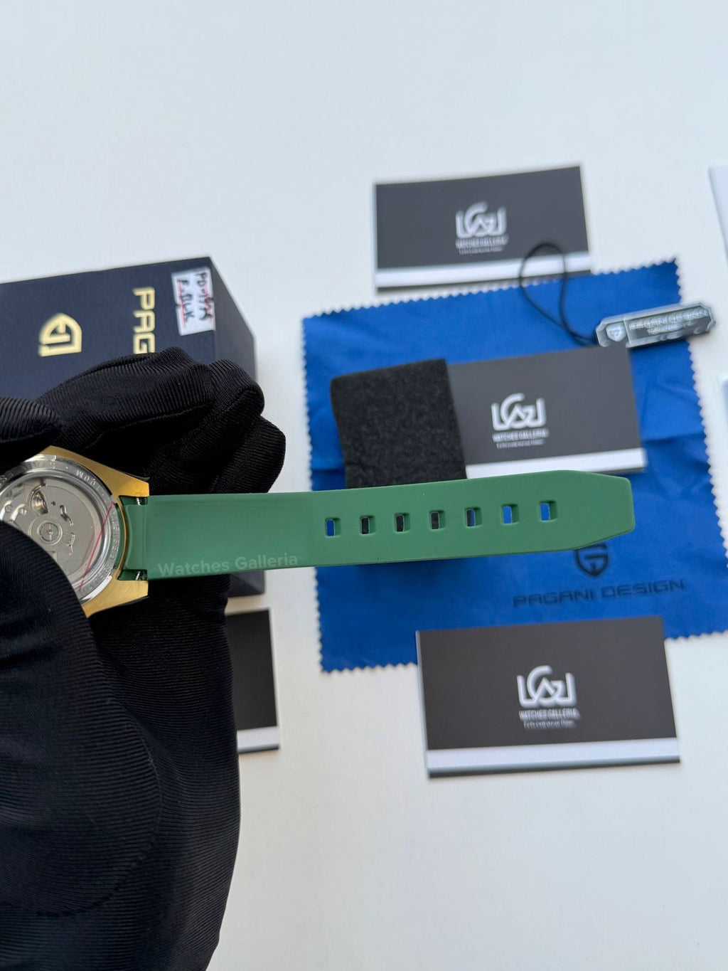 Pagani Design Submariner Hulk Gold Automatic (Silicon Straps Edition) PD1661 Watches Galleria
