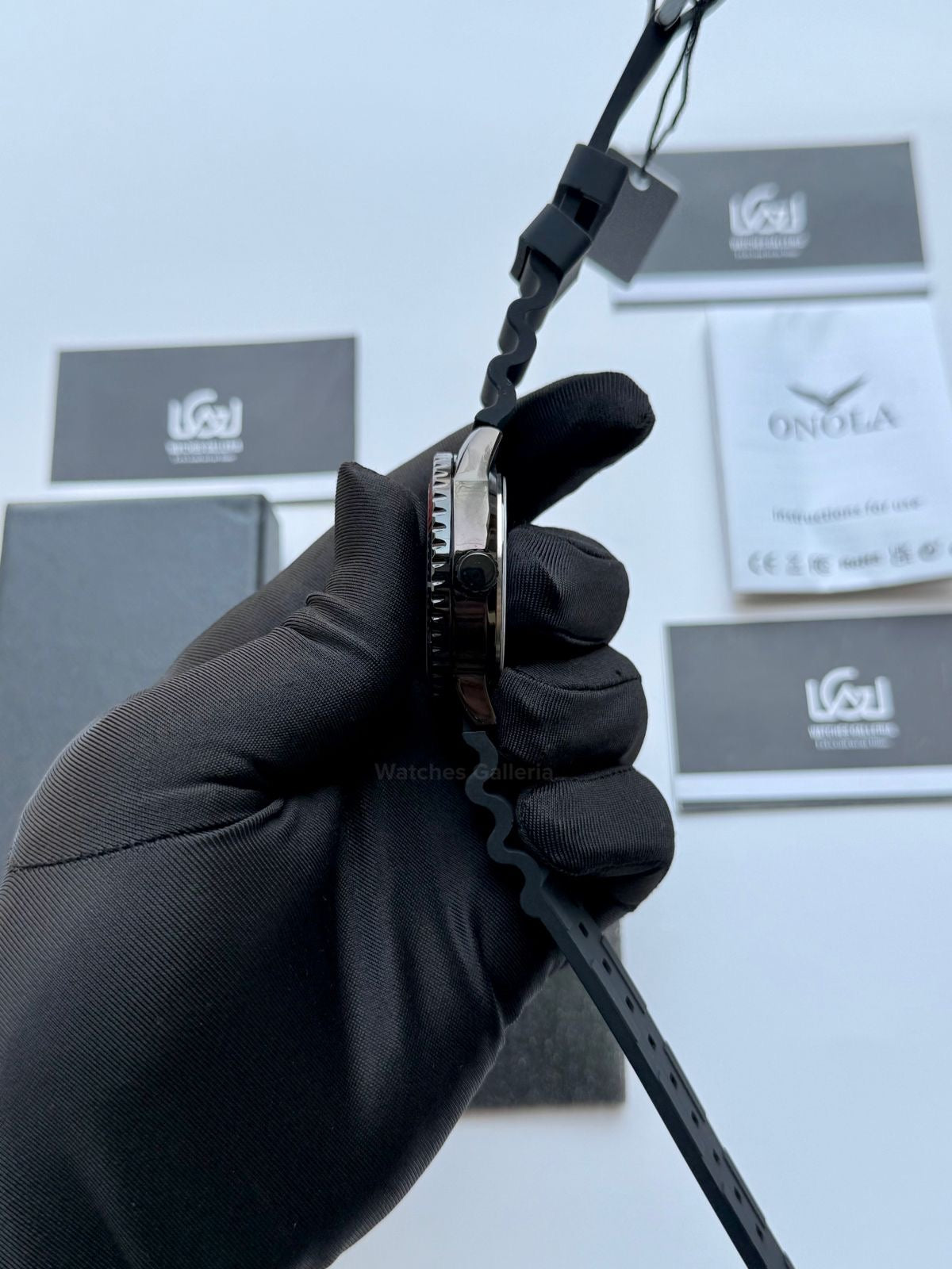 Onola 3850 Sports Diving Style Quartz (Black/Orange) Onola Pakistan