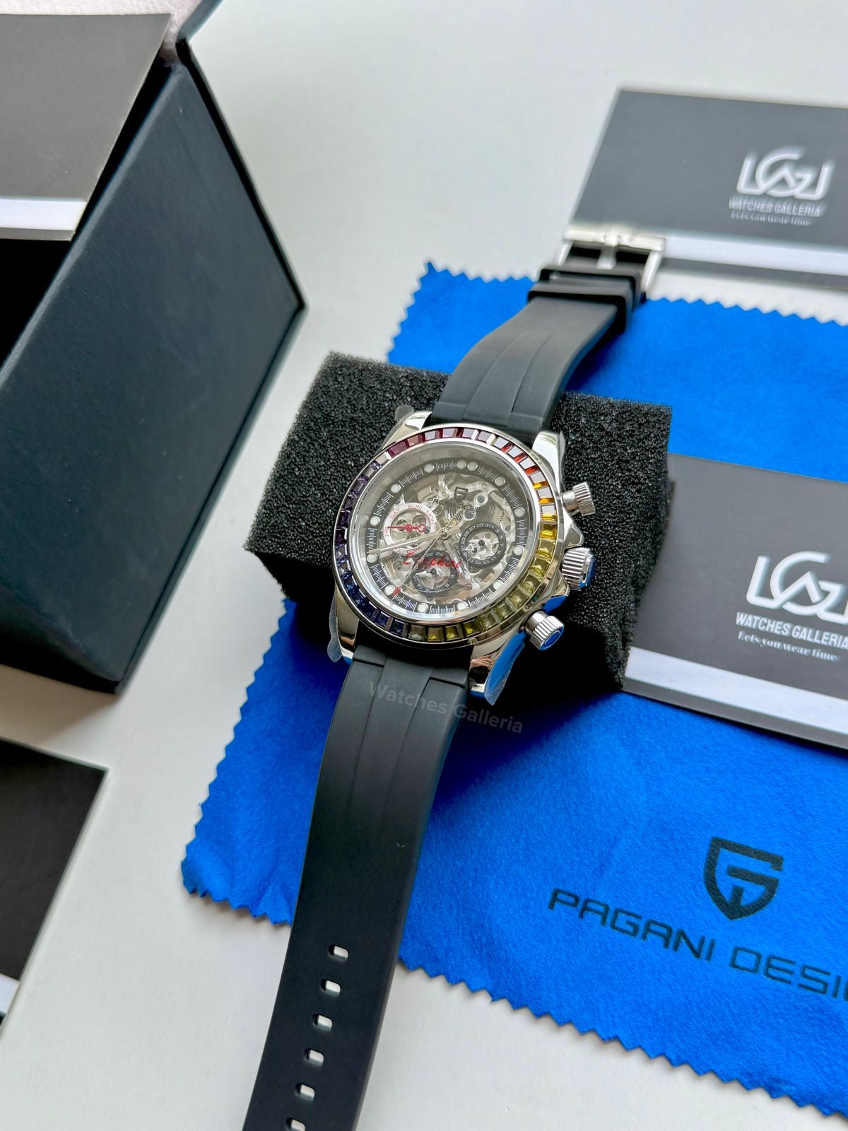 Pagani Design Rainbow Skeleton Automatic PD1653 (Silicon) Pagani Design in Pakistan