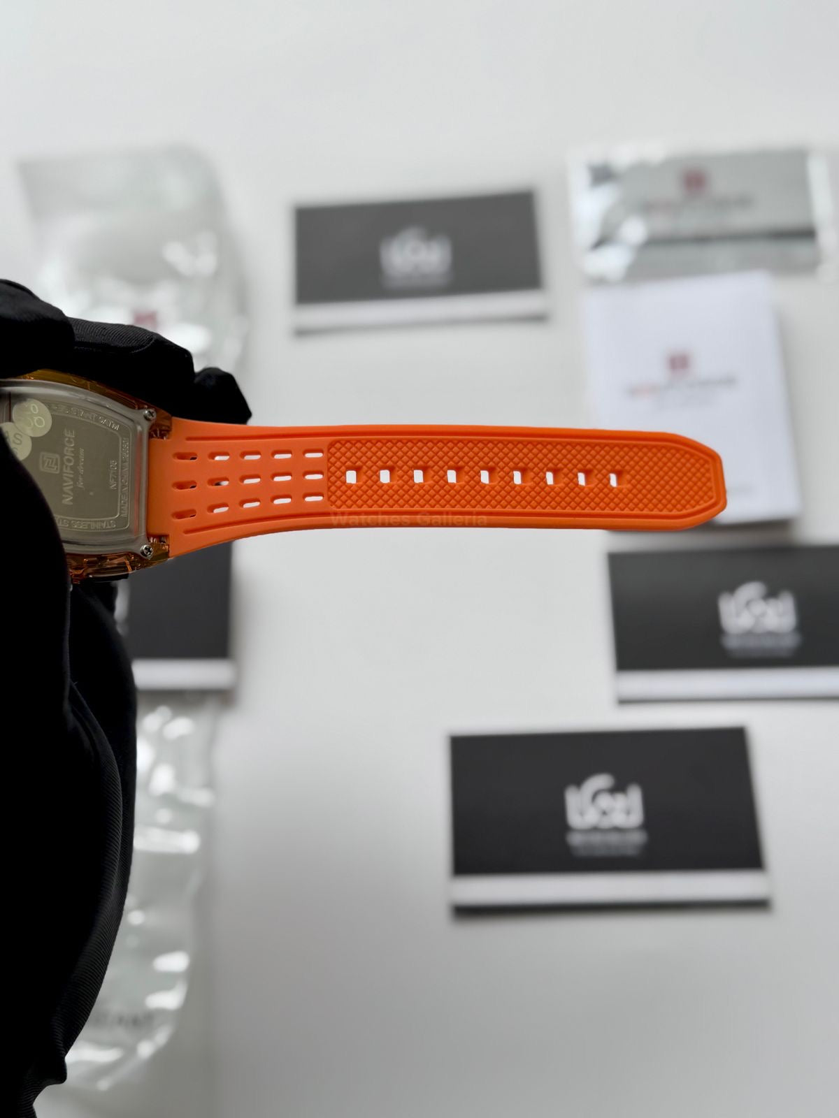 Naviforce NF7105 Tonneau Watch (Orange) Naviforce Watch in Pakistan