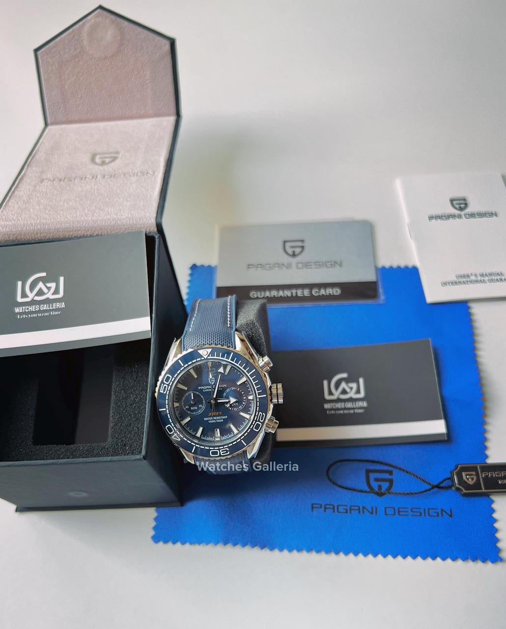 Pagani Design SeaMaster Planet Ocean Chronograph Quartz (Blue) PD1711