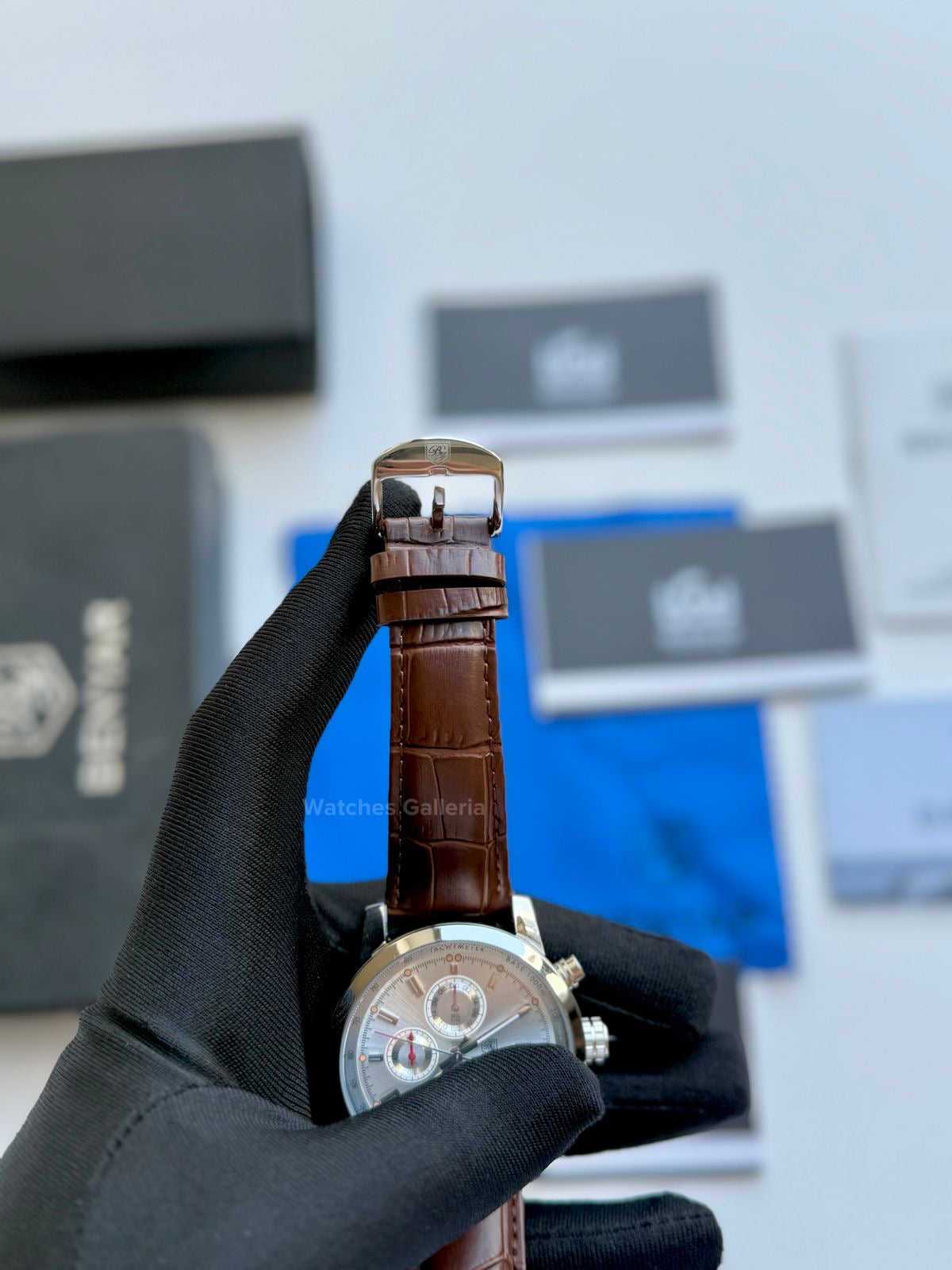 Benyar Classic Chronograph Quartz (Brown ~ Silver) BY5102 Watches Galleria
