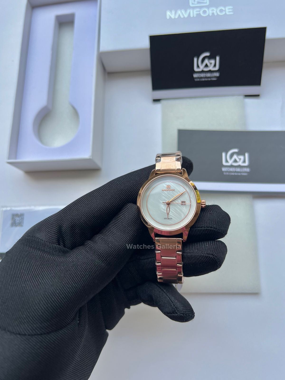 Naviforce Ladies Date Just (Rose Gold) NF5008L Watches Galleria