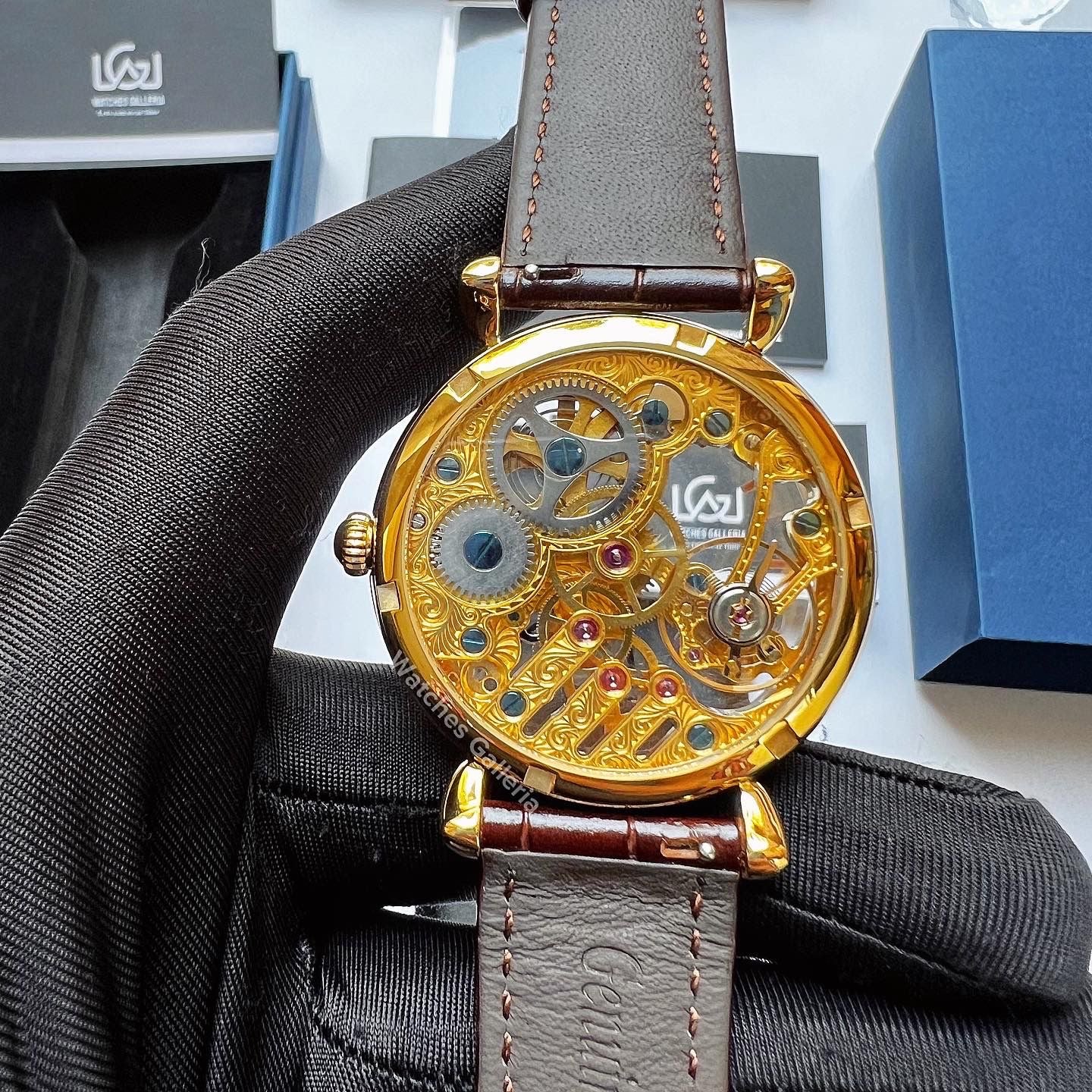 Sugess Skeleton Slimmaster Manual Wind (Brown Gold) SU3600 (Discontinued)
